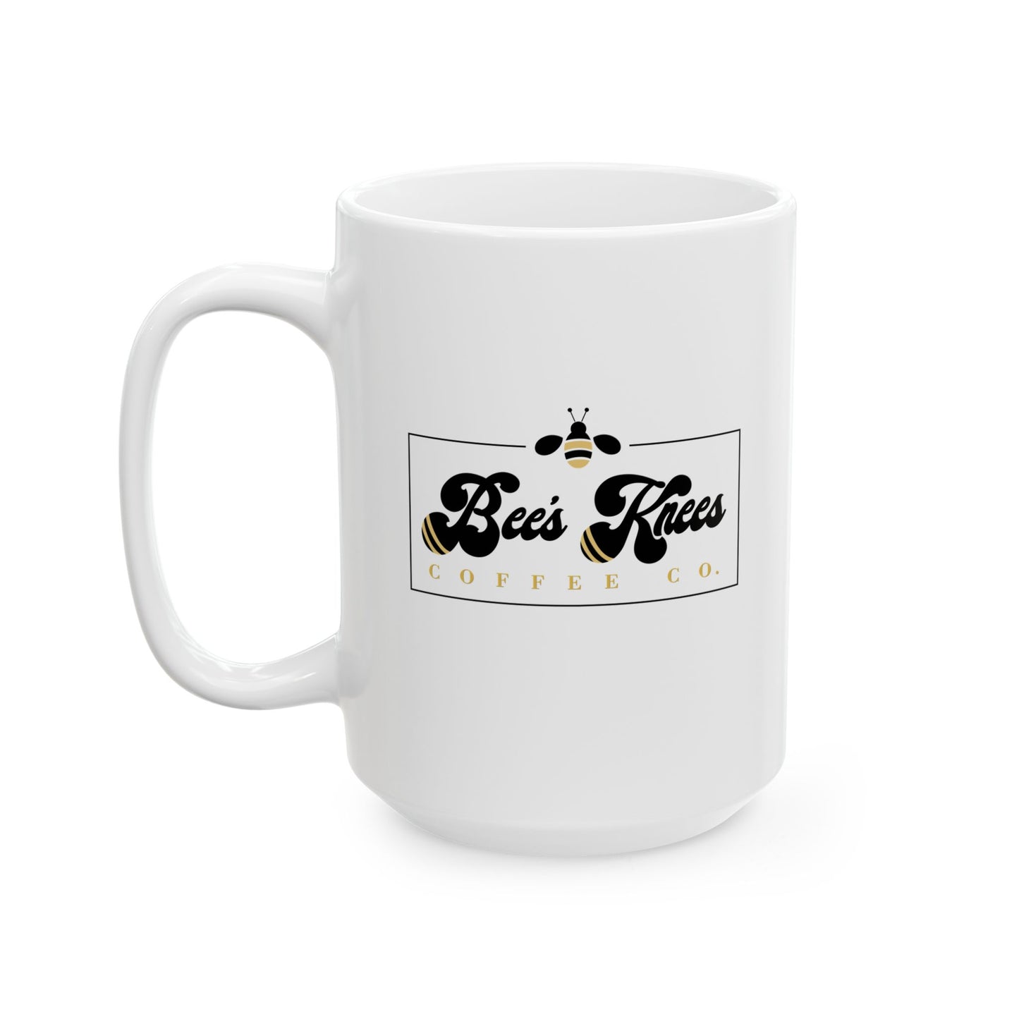 Bee's Knees Logo/Coffee & Kindness Ceramic Mug, (11oz, 15oz)