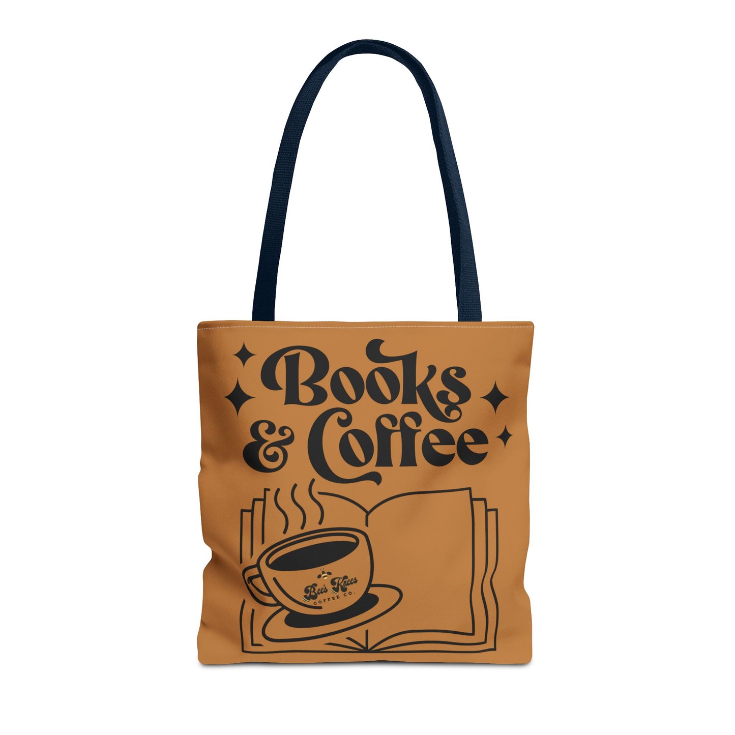 Bee's Knees/Coffee & Books Tote Bag (AOP)