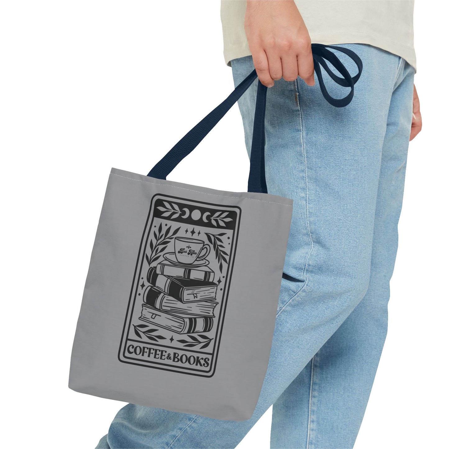 Bee's Knees Coffee & Books Tote Bag (AOP)