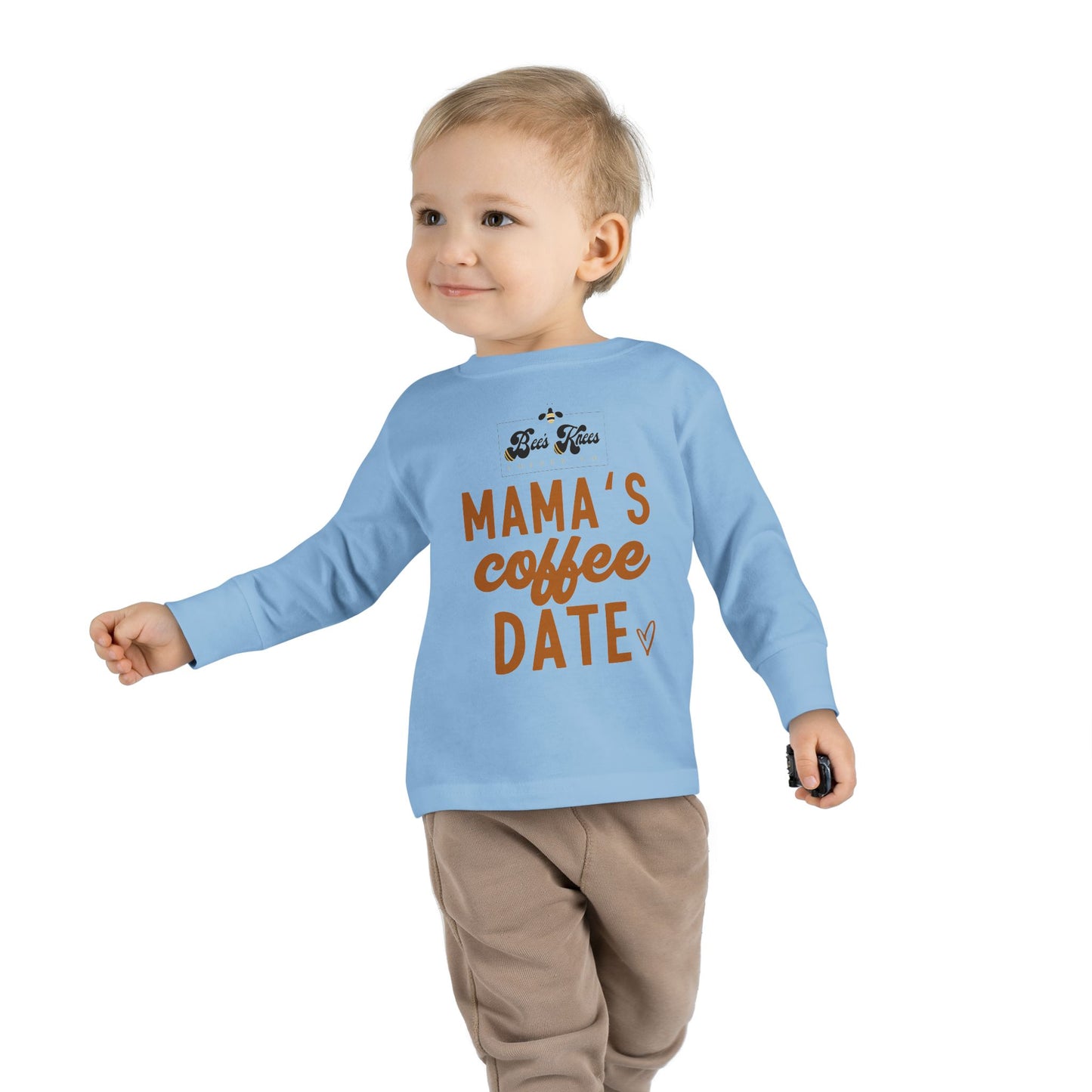 Mama's Bee's Knees Coffee Date Toddler Long Sleeve Tee
