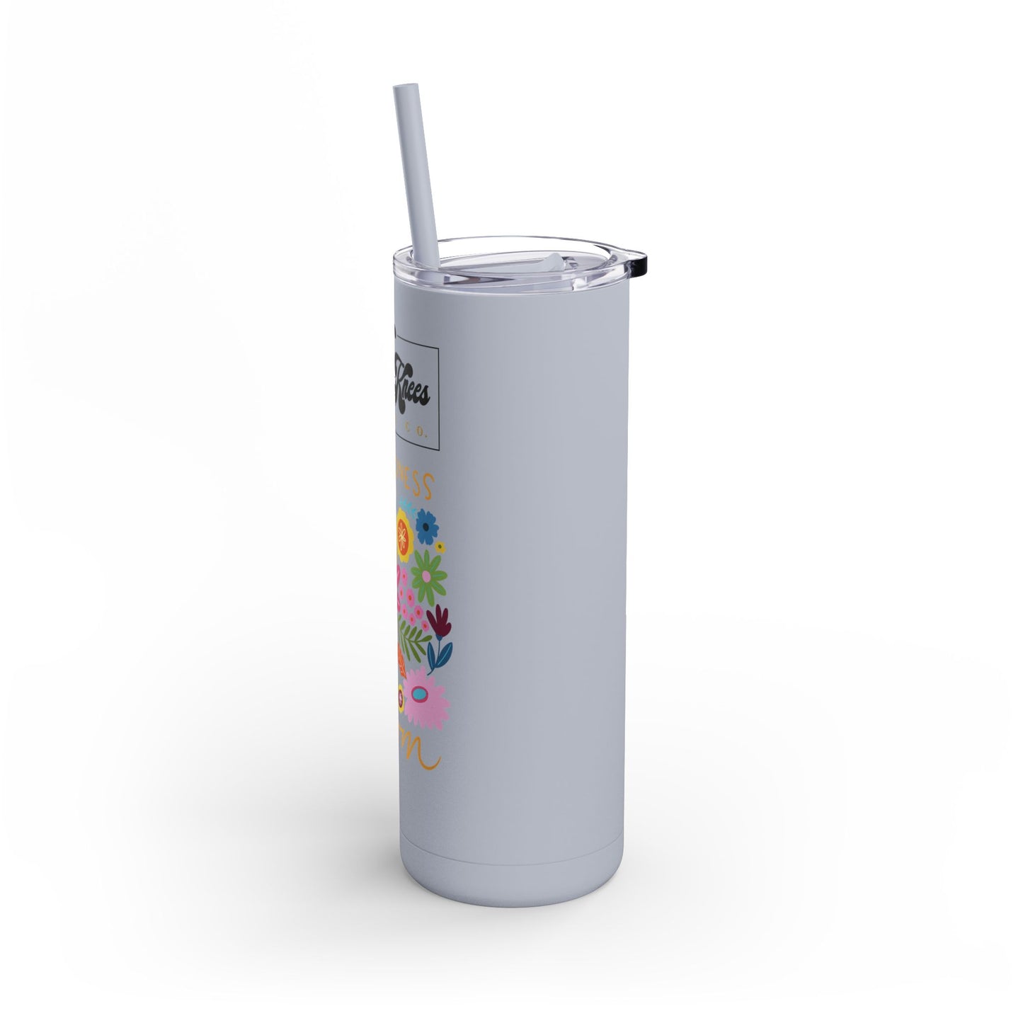 Bee's Knees Logo 20oz Floral Tumbler - "Let Kindness Bloom" - Eco-Friendly Travel Mug