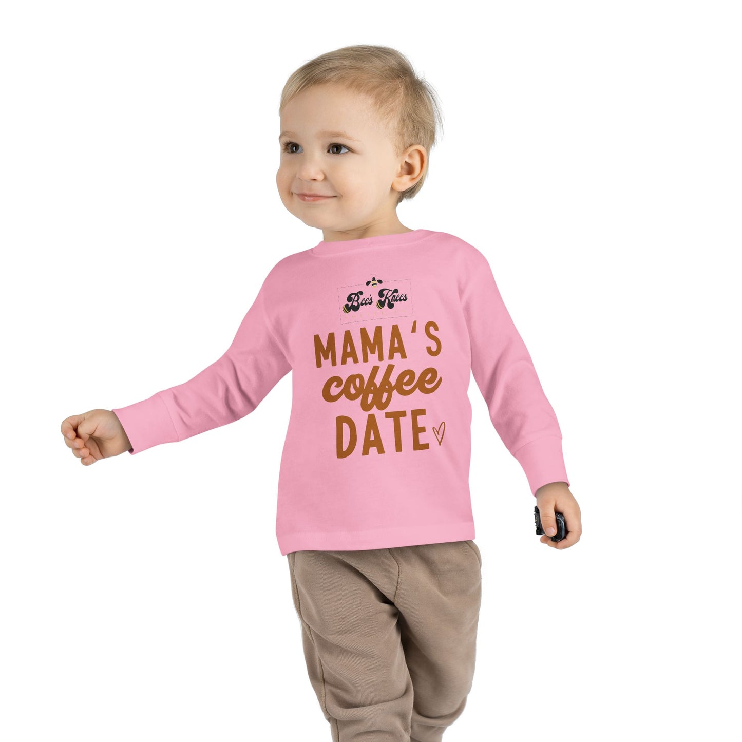 Mama's Bee's Knees Coffee Date Toddler Long Sleeve Tee