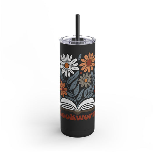 Bookworm Maars Maker Skinny Matte Tumbler, 20oz