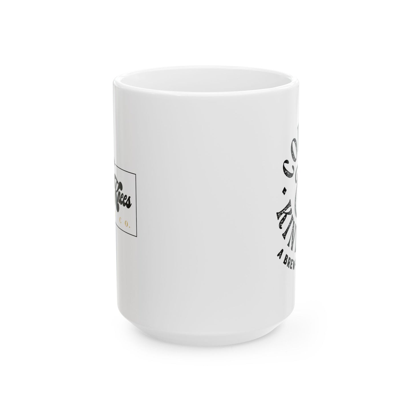 Bee's Knees Logo/Coffee & Kindness Ceramic Mug, (11oz, 15oz)