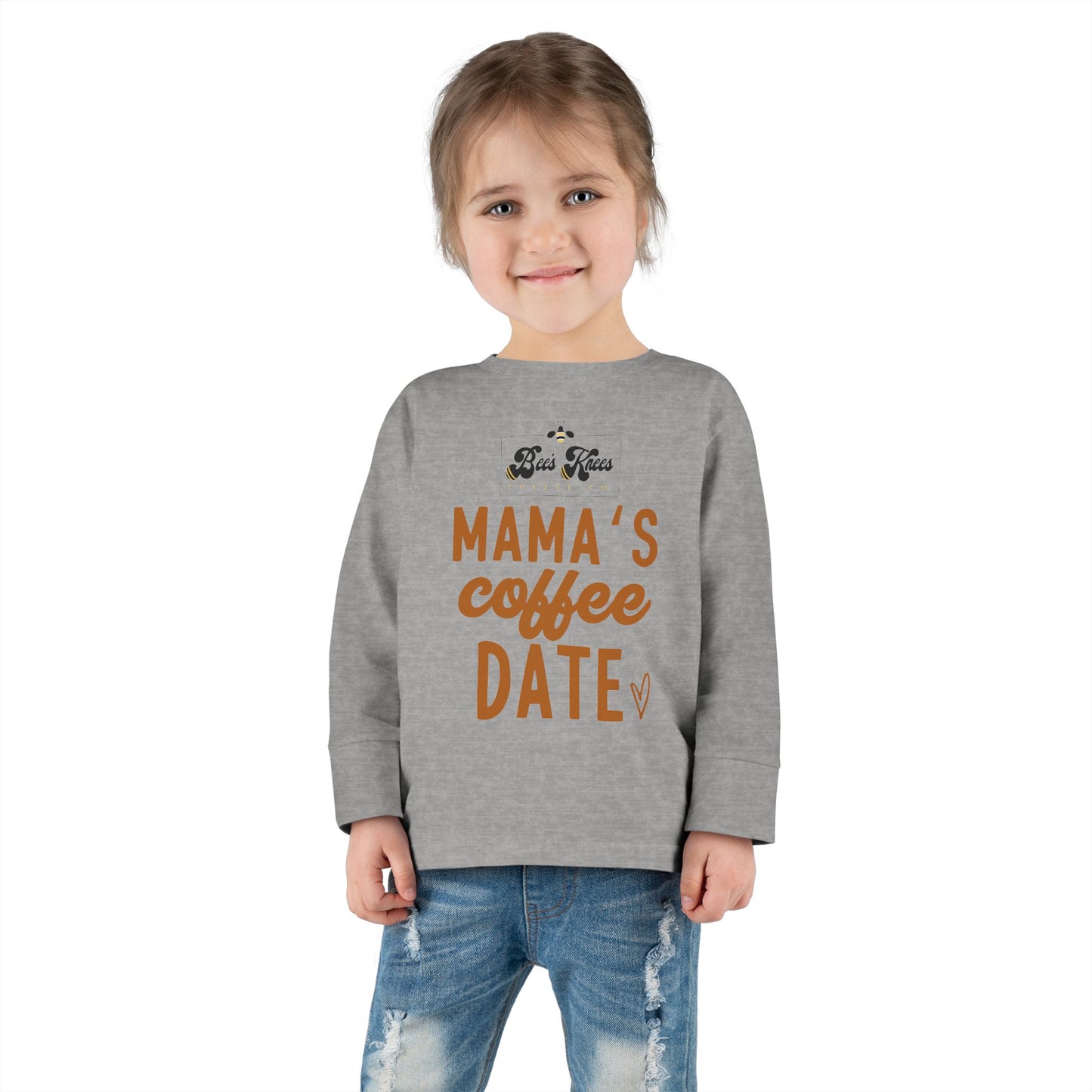 Mama's Bee's Knees Coffee Date Toddler Long Sleeve Tee