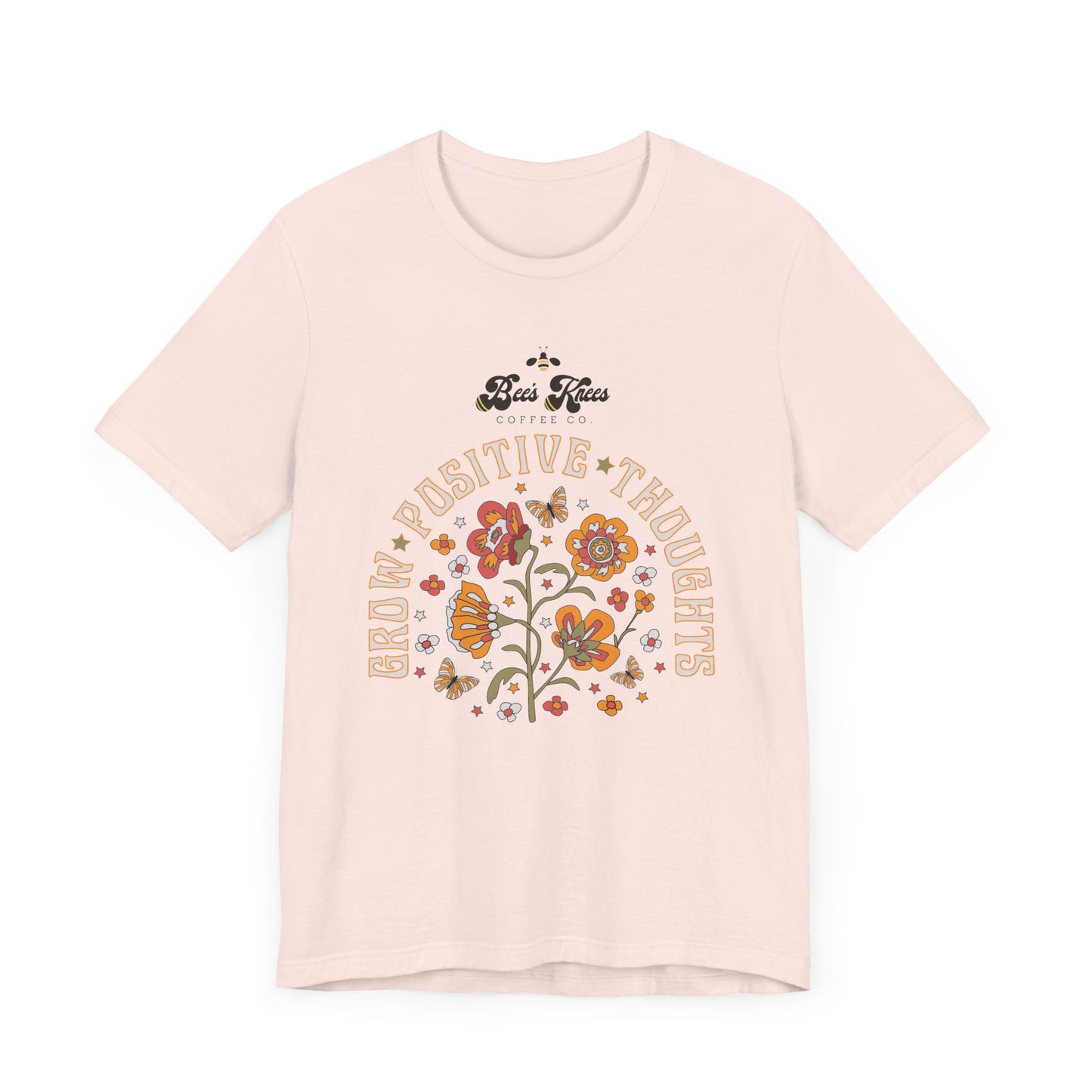 Bee's Knees Positive Thoughts Tee - Unisex Short Sleeve T-Shirt for Mindfulness and Inspiration