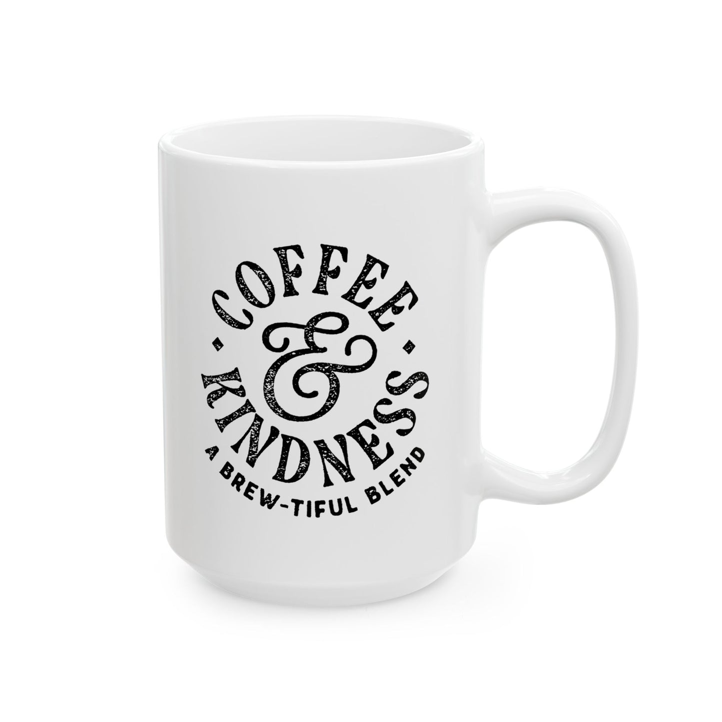 Bee's Knees Logo/Coffee & Kindness Ceramic Mug, (11oz, 15oz)