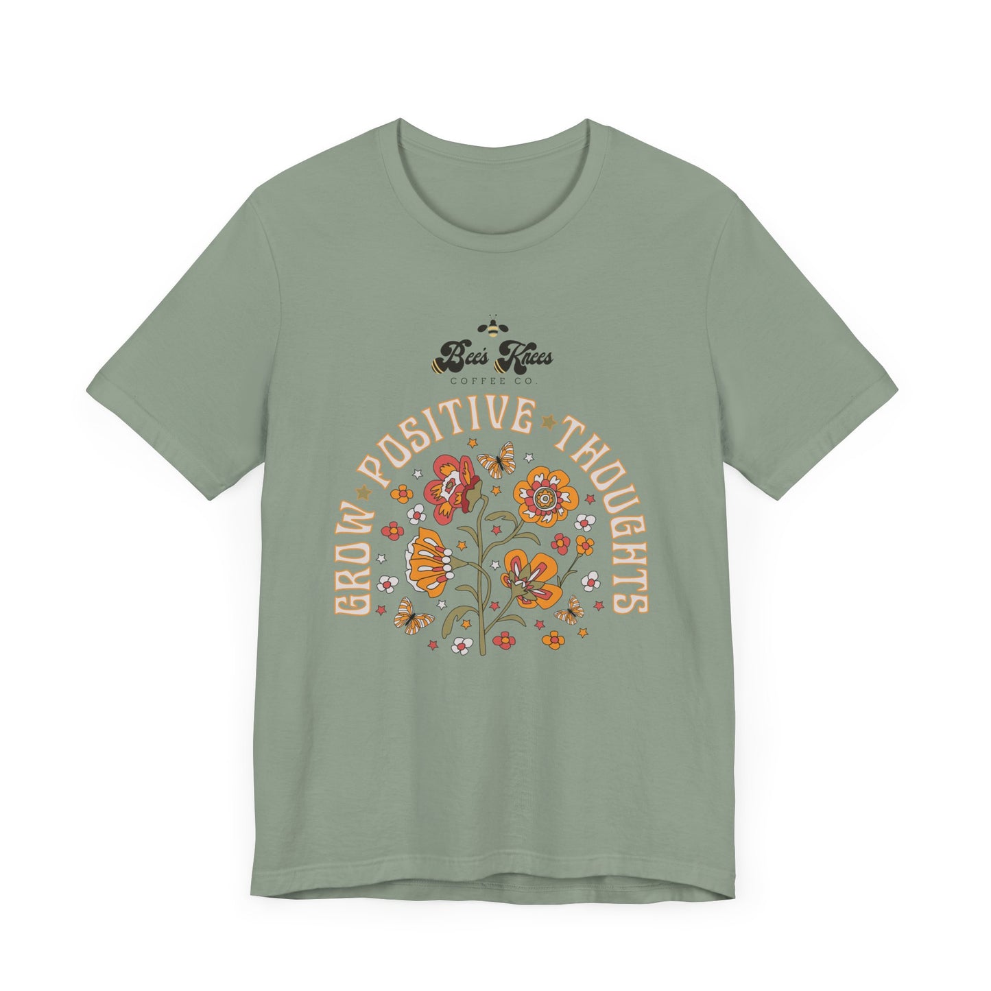 Bee's Knees Positive Thoughts Tee - Unisex Short Sleeve T-Shirt for Mindfulness and Inspiration