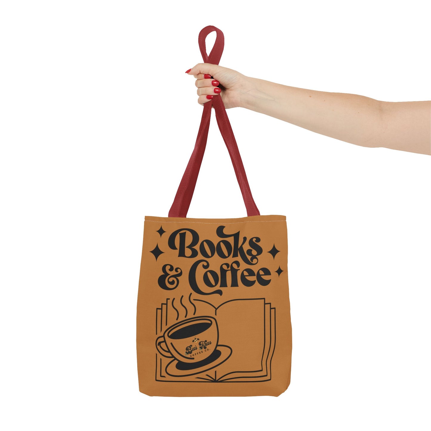 Bee's Knees/Coffee & Books Tote Bag (AOP)