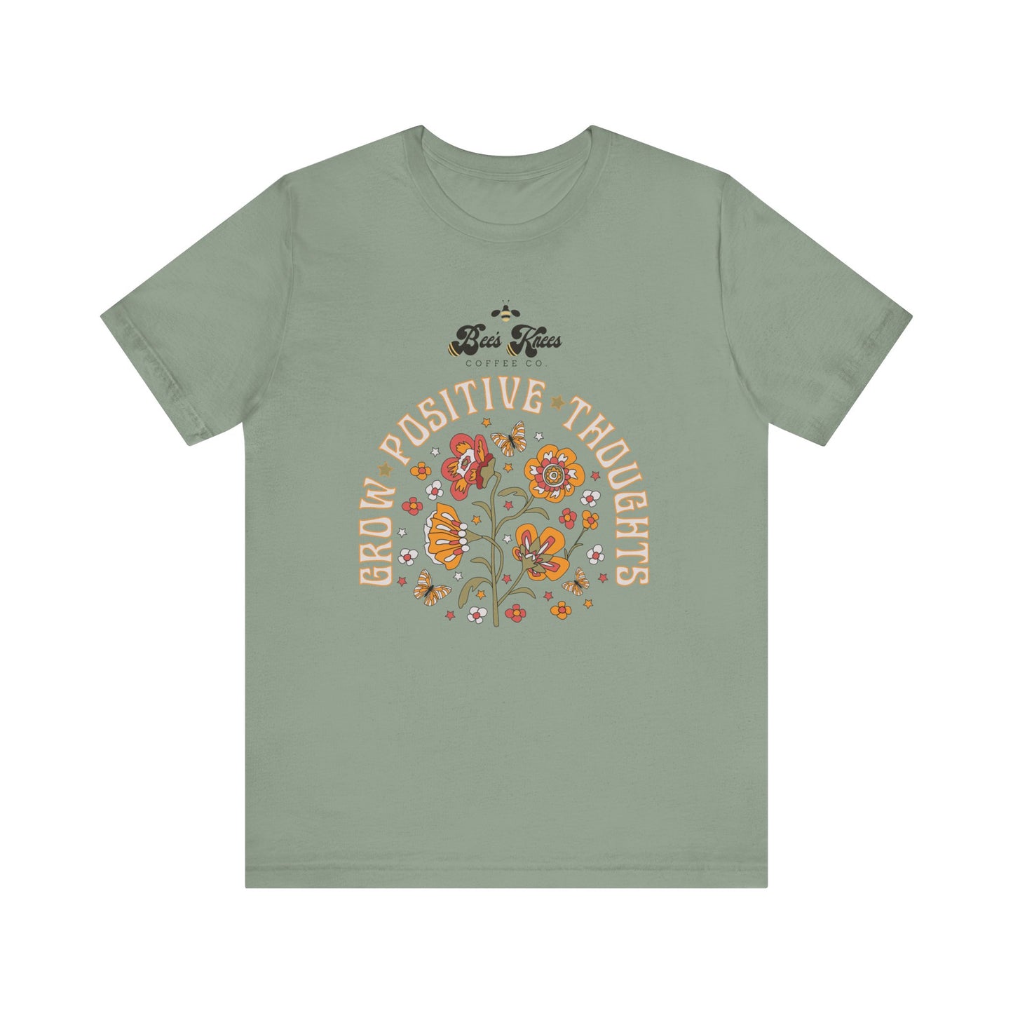 Bee's Knees Positive Thoughts Tee - Unisex Short Sleeve T-Shirt for Mindfulness and Inspiration