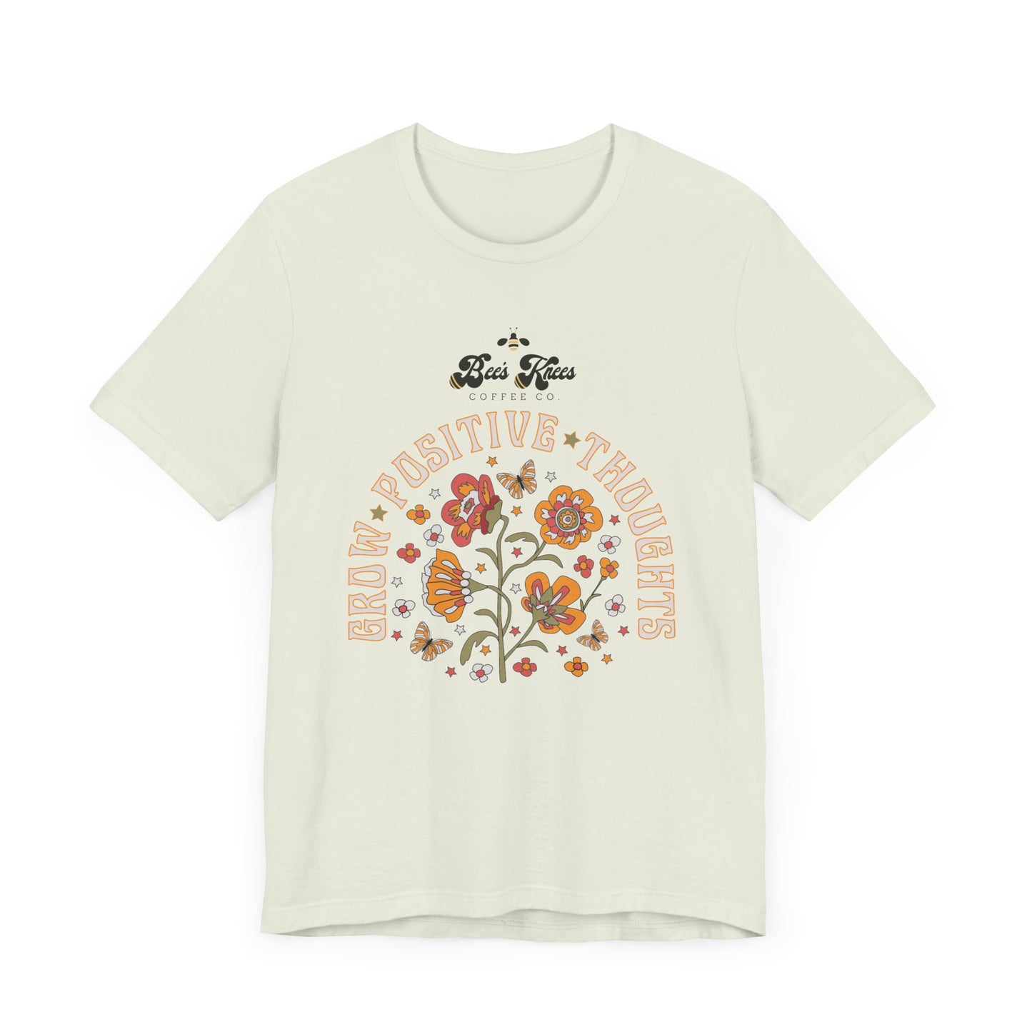 Bee's Knees Positive Thoughts Tee - Unisex Short Sleeve T-Shirt for Mindfulness and Inspiration