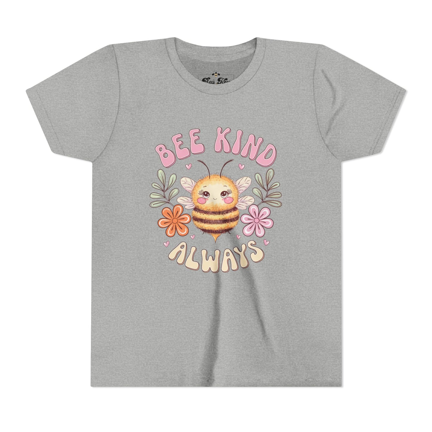 Bee Kind Always Youth Short Sleeve Tee - Positive Vibe Kids T-Shirt