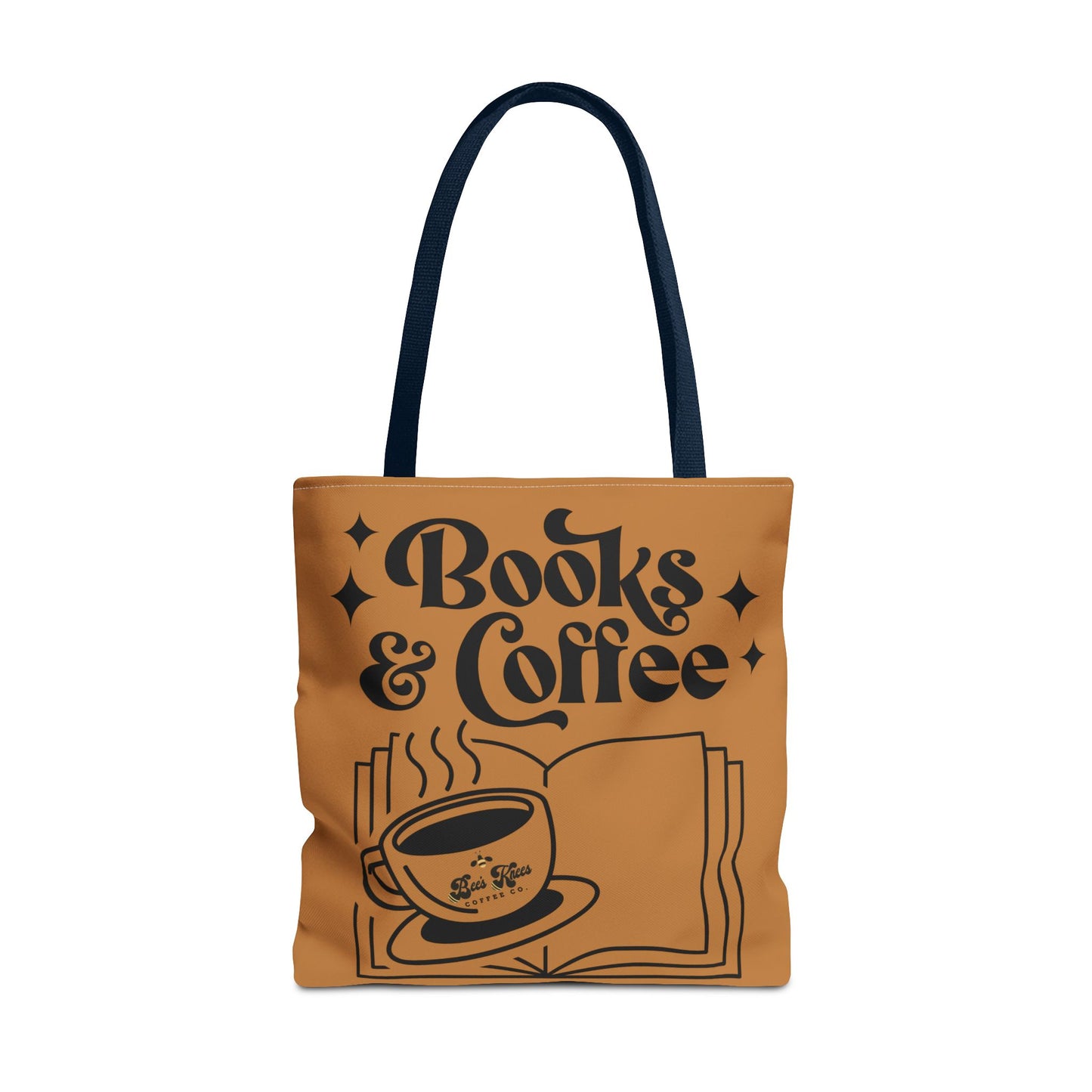 Bee's Knees/Coffee & Books Tote Bag (AOP)