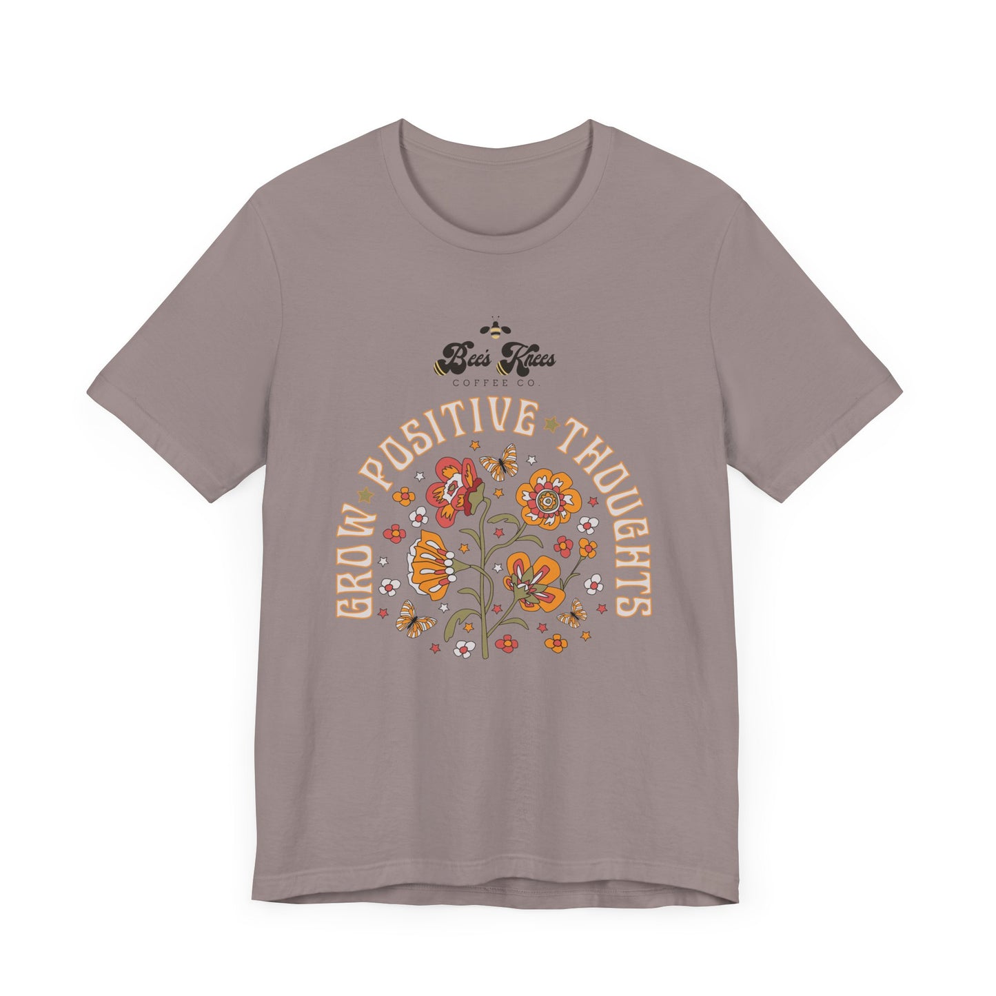 Bee's Knees Positive Thoughts Tee - Unisex Short Sleeve T-Shirt for Mindfulness and Inspiration