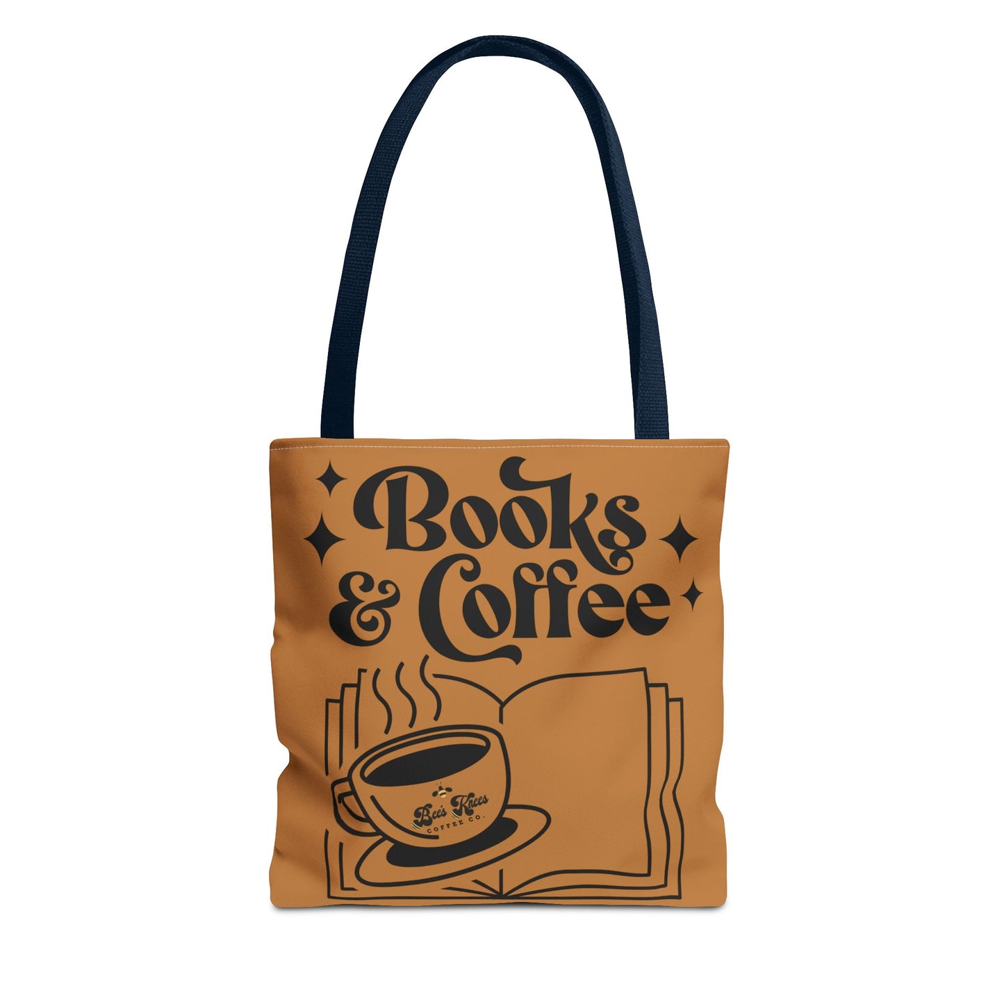 Bee's Knees/Coffee & Books Tote Bag (AOP)