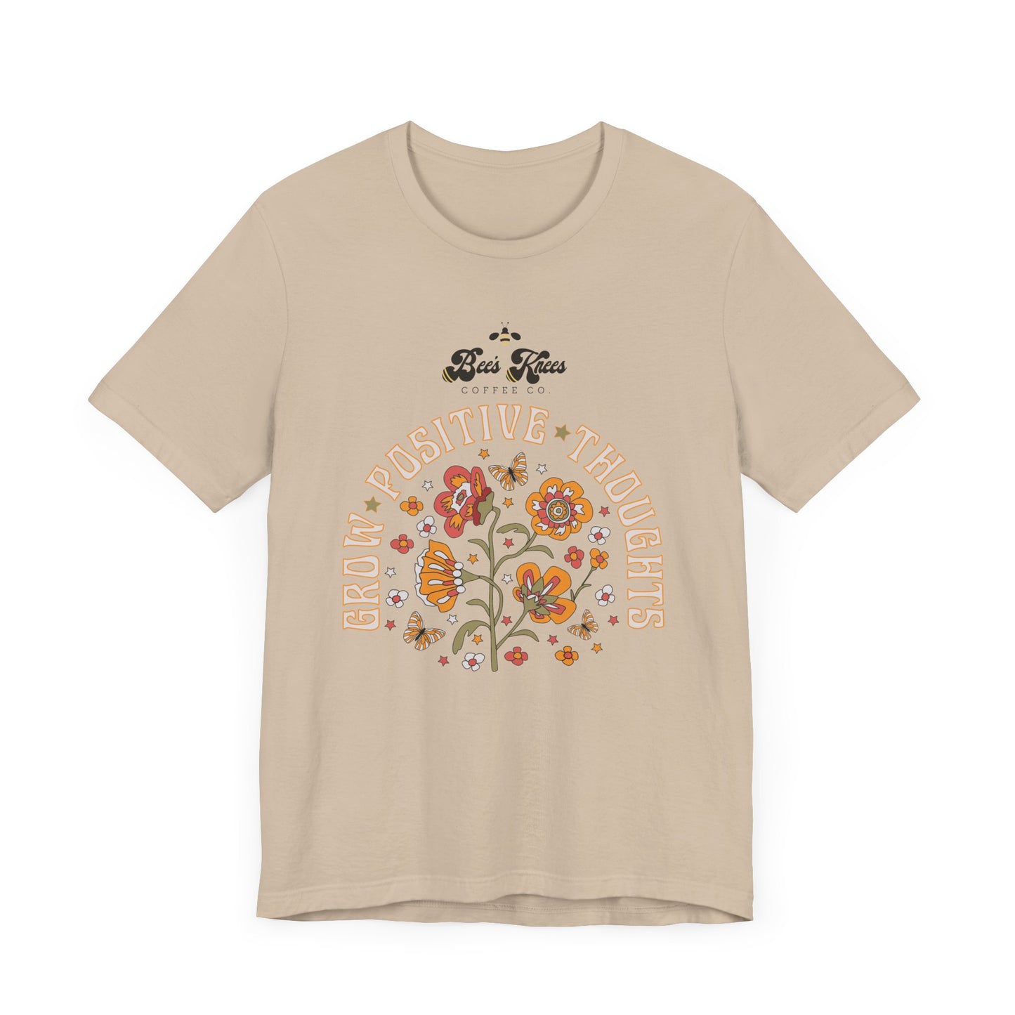 Bee's Knees Positive Thoughts Tee - Unisex Short Sleeve T-Shirt for Mindfulness and Inspiration
