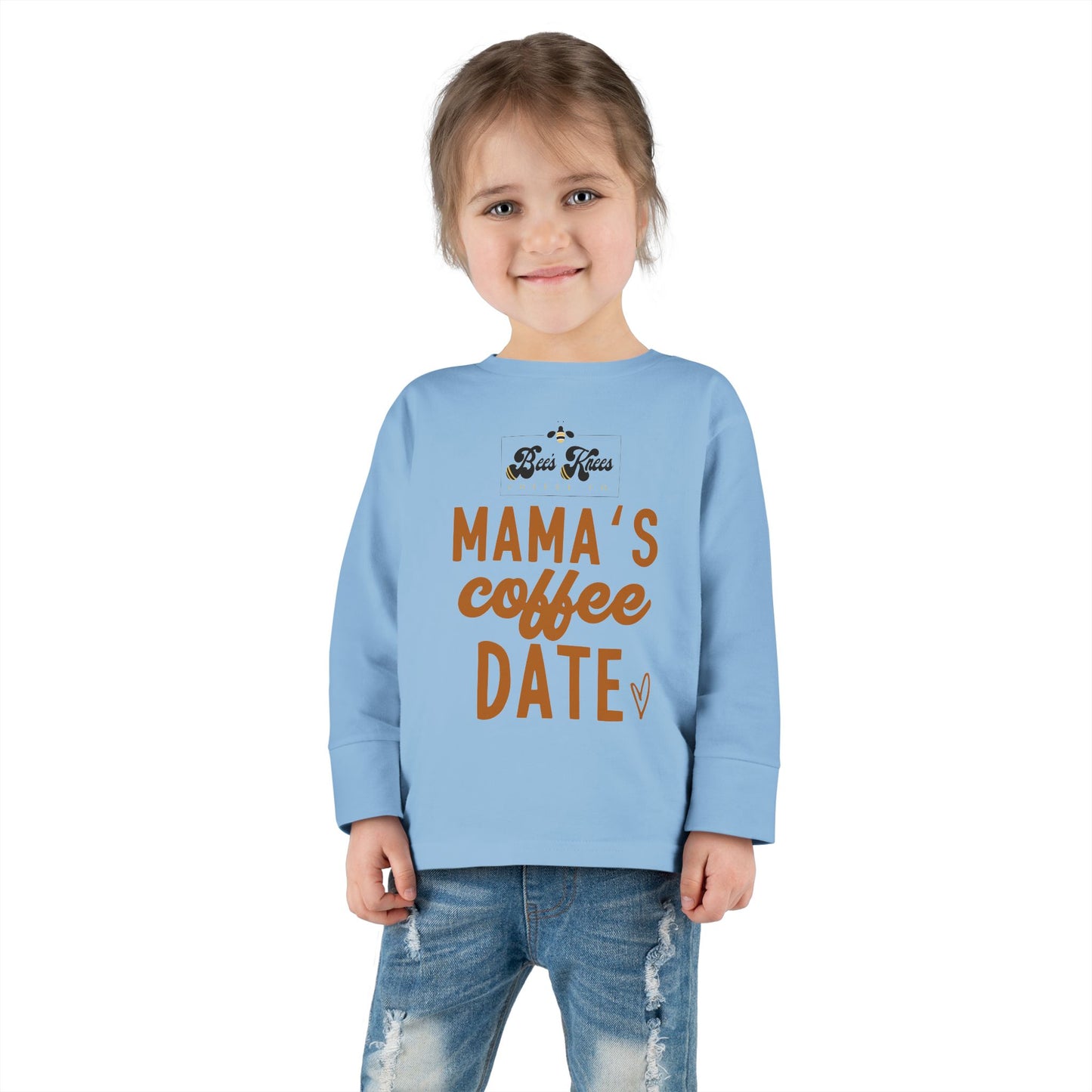 Mama's Bee's Knees Coffee Date Toddler Long Sleeve Tee