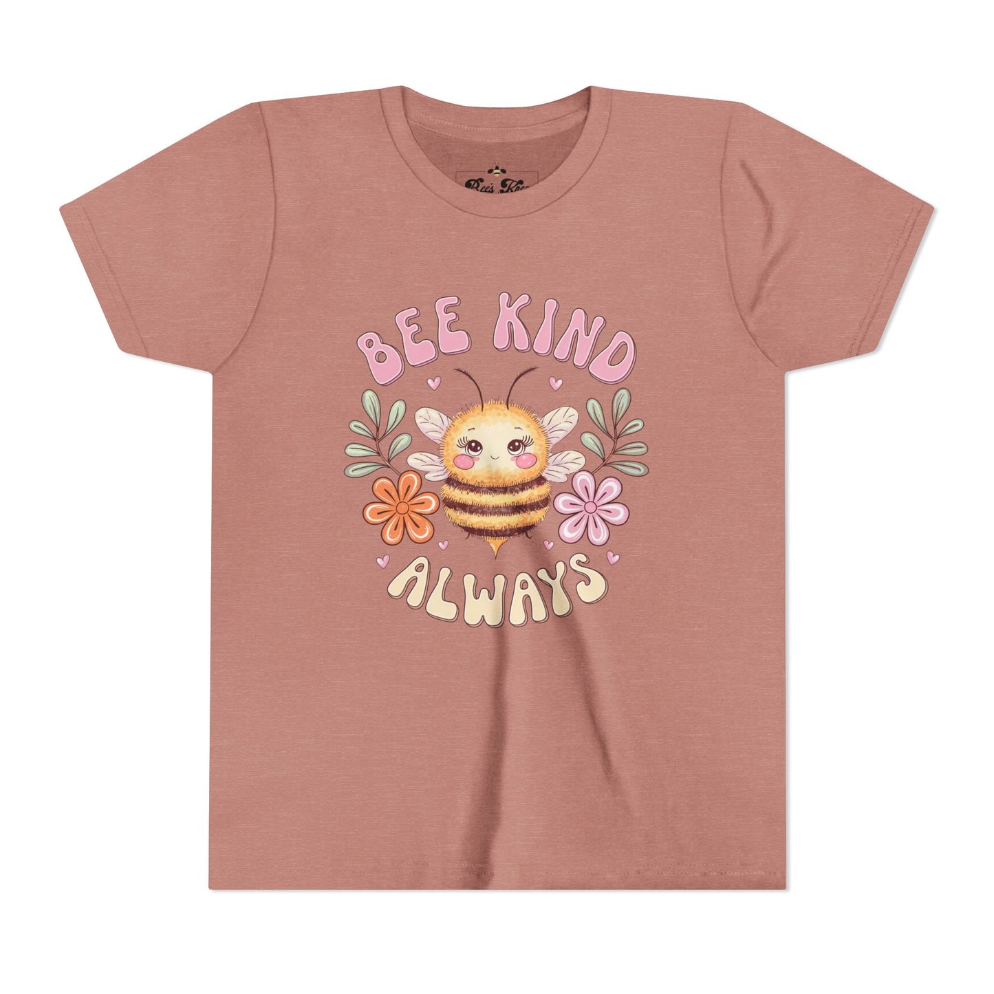 Bee Kind Always Youth Short Sleeve Tee - Positive Vibe Kids T-Shirt