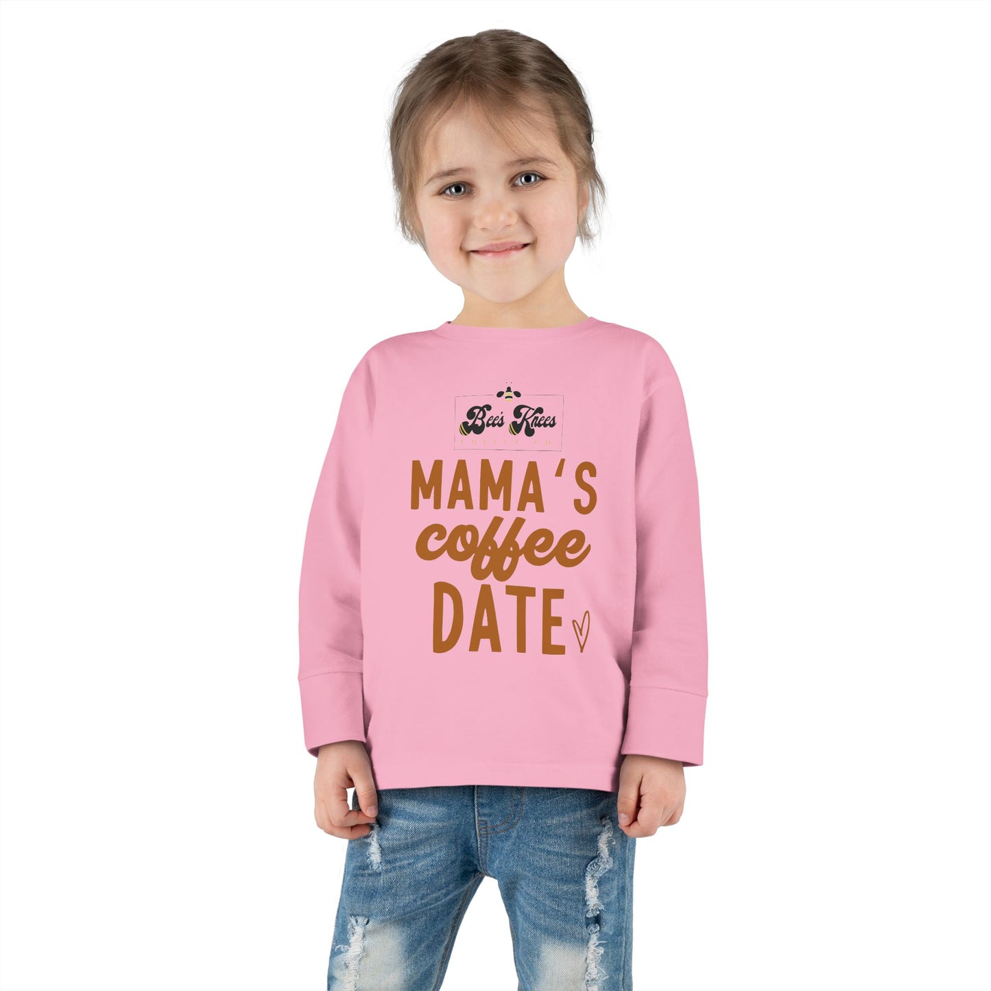 Mama's Bee's Knees Coffee Date Toddler Long Sleeve Tee