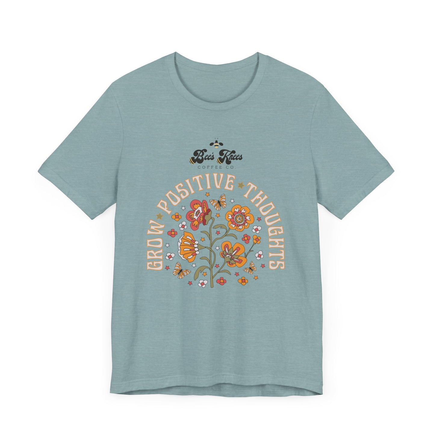 Bee's Knees Positive Thoughts Tee - Unisex Short Sleeve T-Shirt for Mindfulness and Inspiration