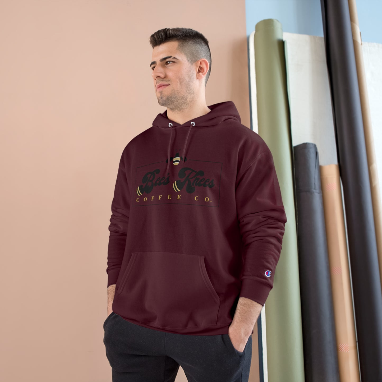 Big Bee's Knees Logo Champion Hoodie