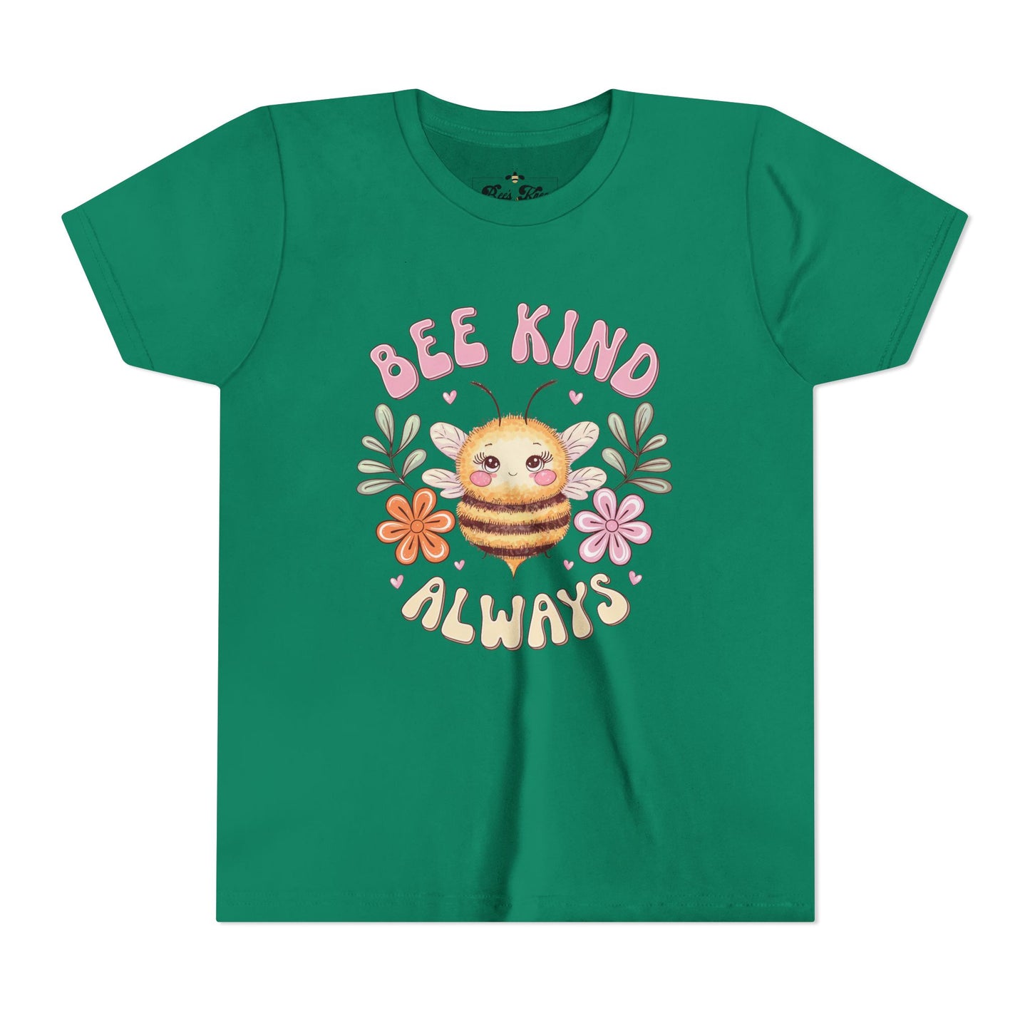 Bee Kind Always Youth Short Sleeve Tee - Positive Vibe Kids T-Shirt