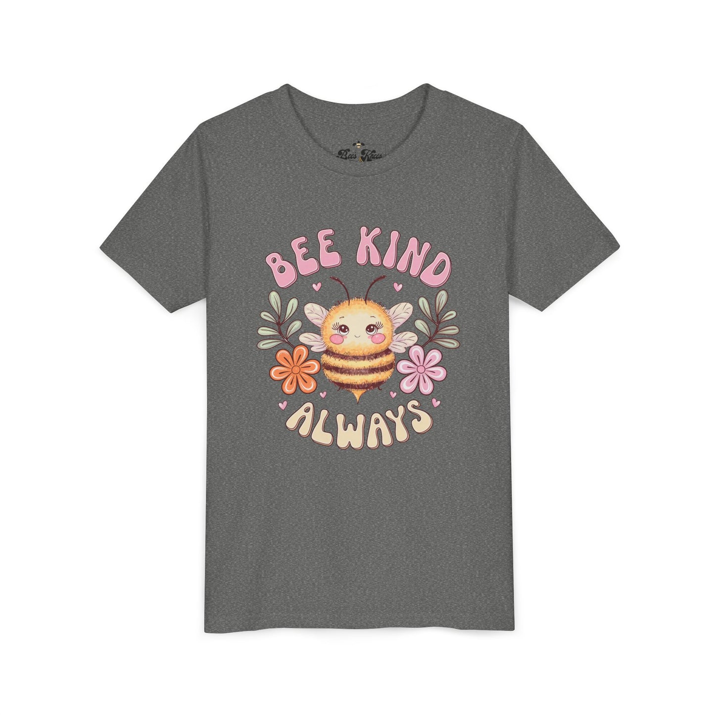 Bee Kind Always Youth Short Sleeve Tee - Positive Vibe Kids T-Shirt