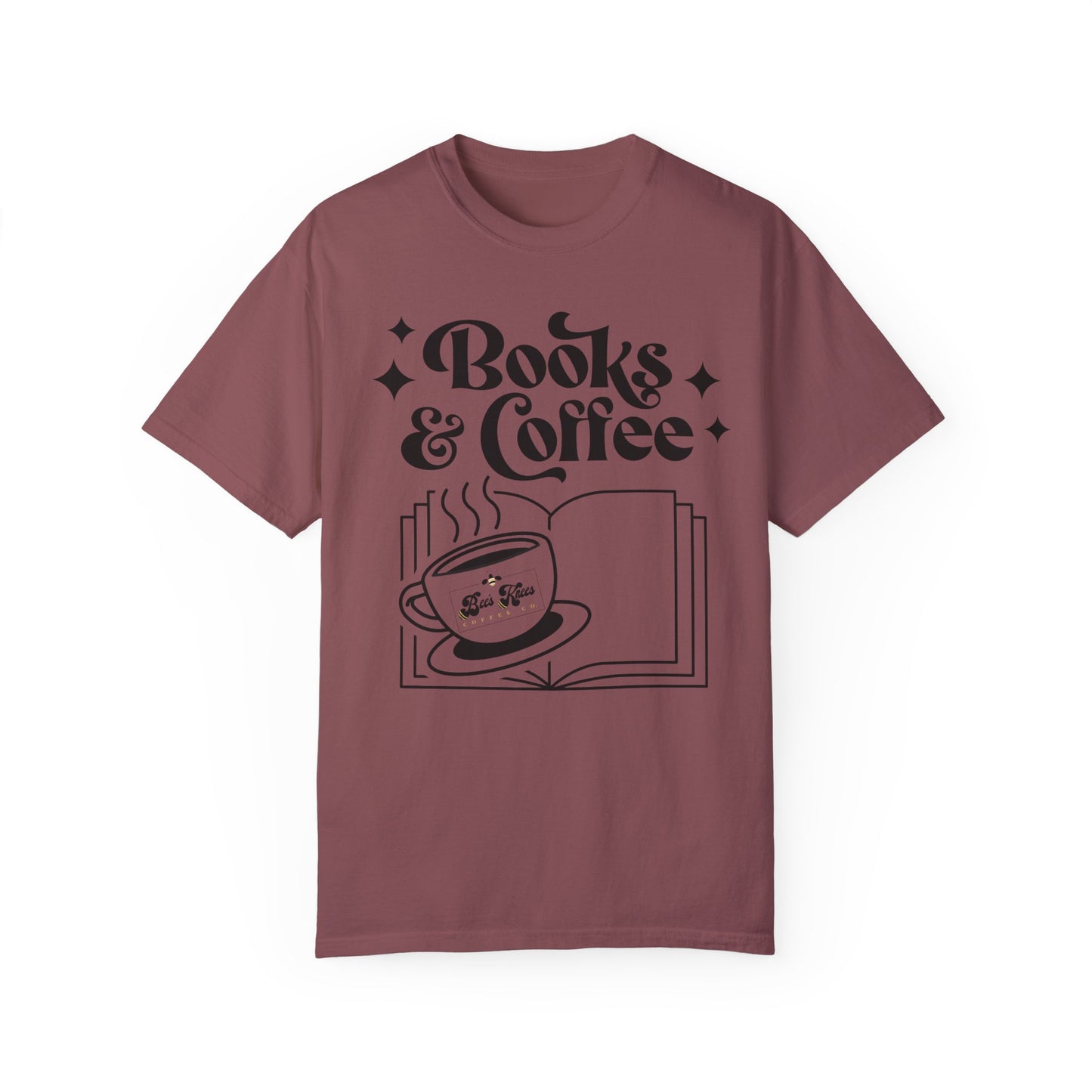 Books & Coffee Unisex Garment-Dyed T-shirt