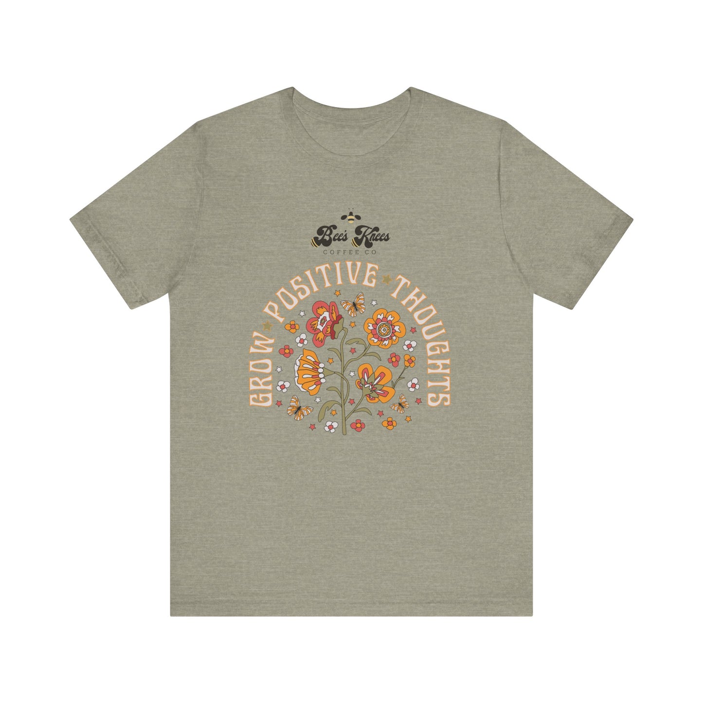 Bee's Knees Positive Thoughts Tee - Unisex Short Sleeve T-Shirt for Mindfulness and Inspiration