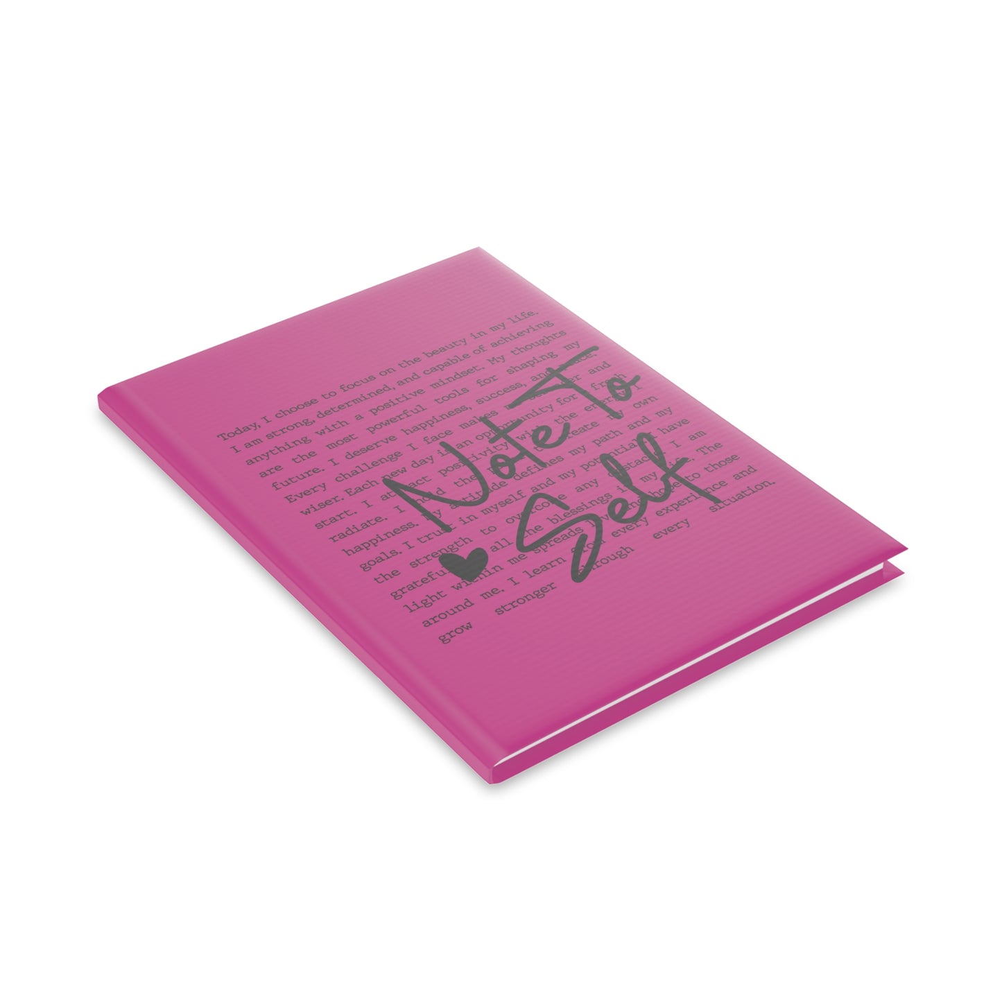Pink Hardcover Notebook with Puffy Cover