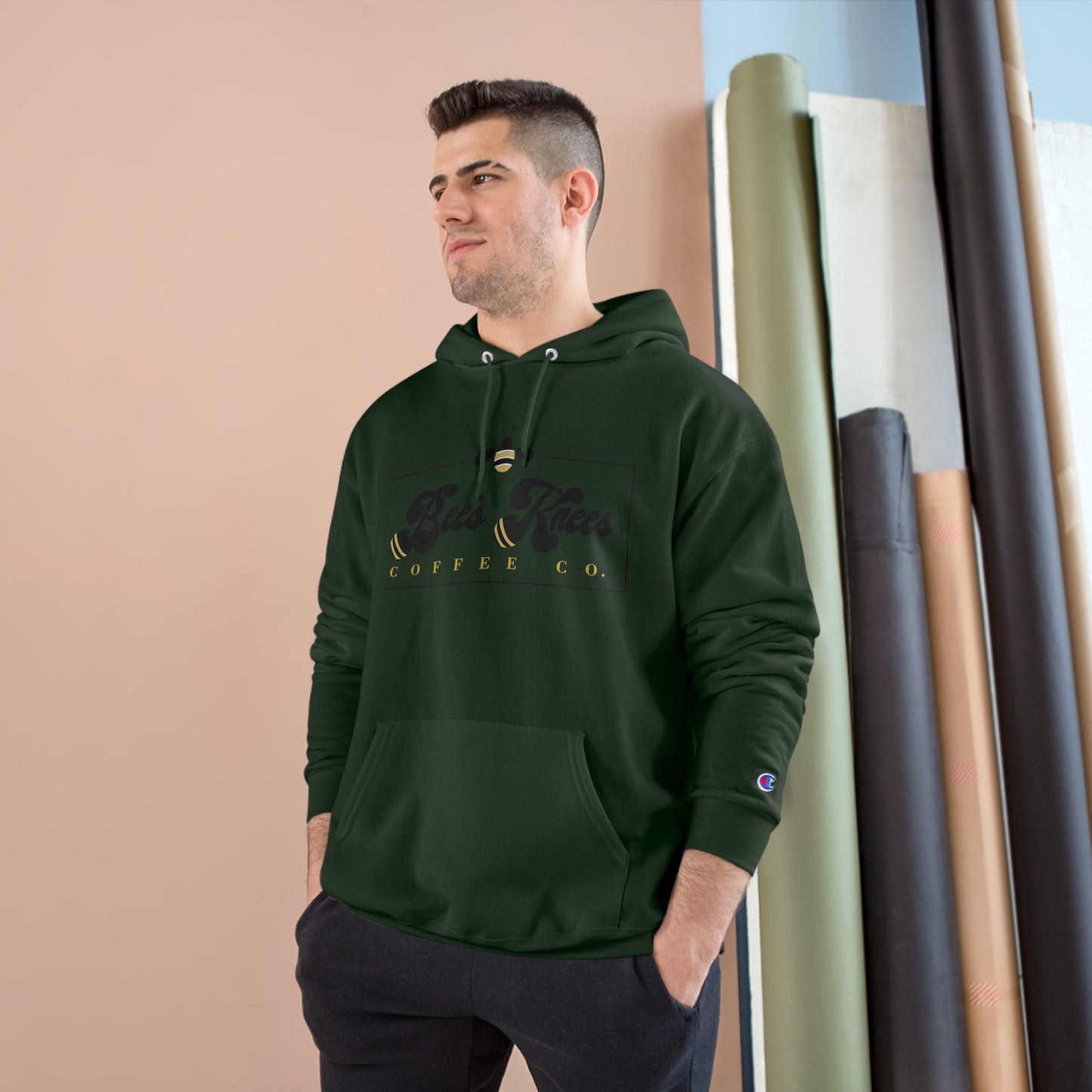 Big Bee's Knees Logo Champion Hoodie
