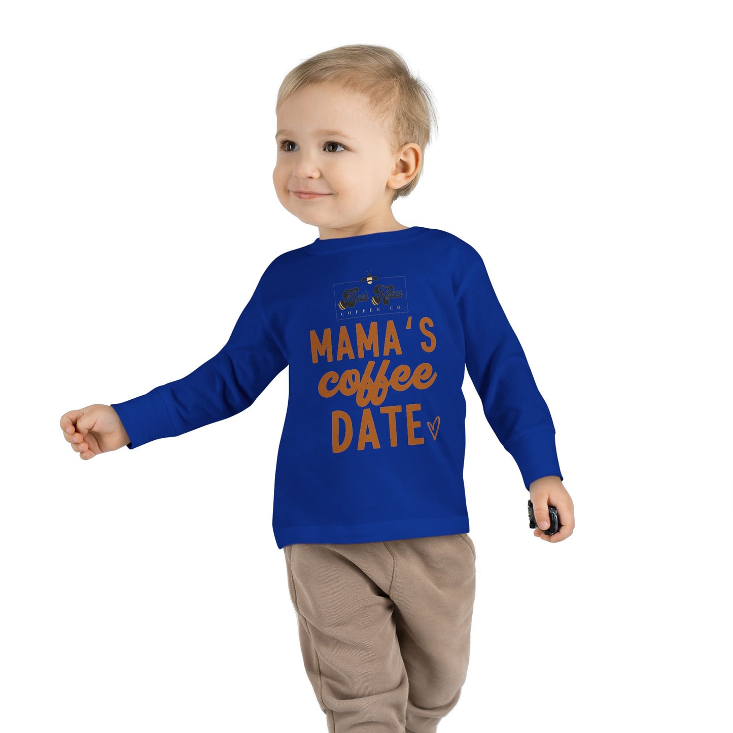 Mama's Bee's Knees Coffee Date Toddler Long Sleeve Tee