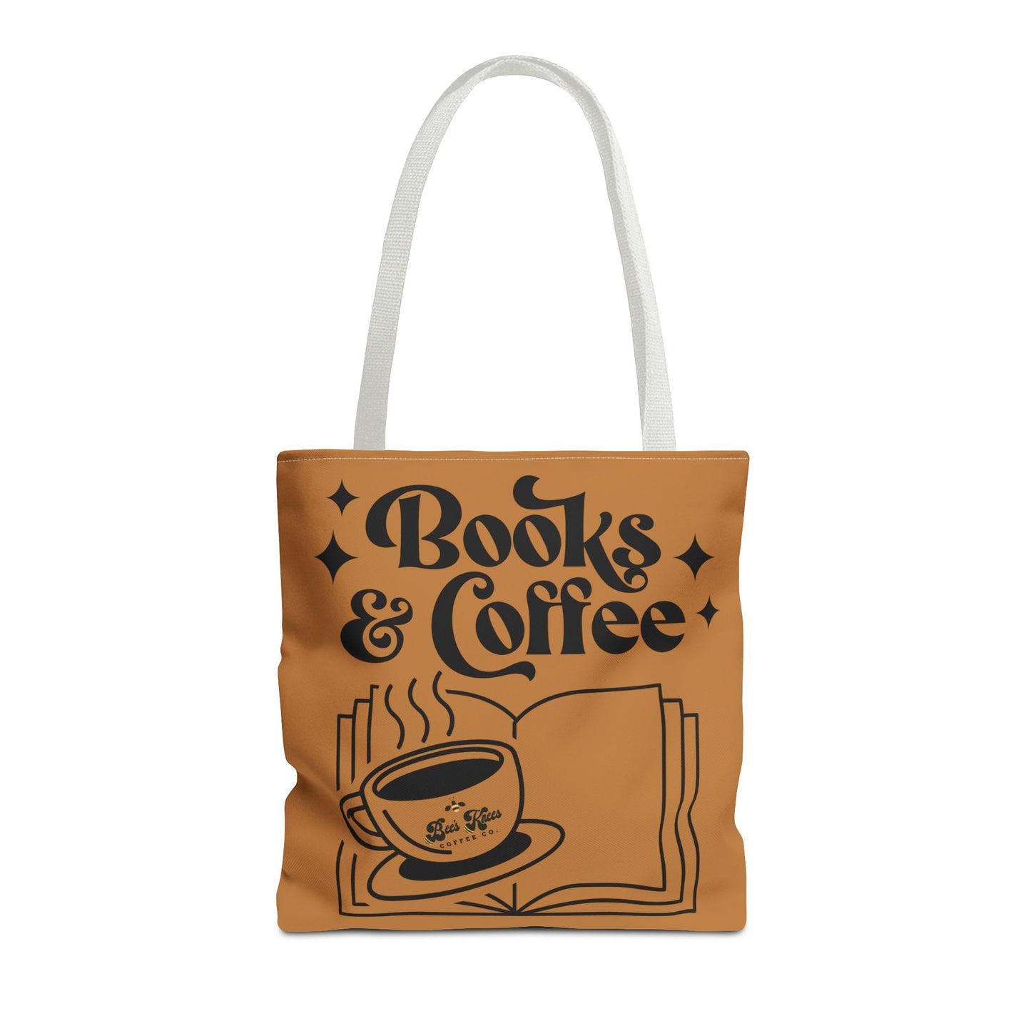 Bee's Knees/Coffee & Books Tote Bag (AOP)