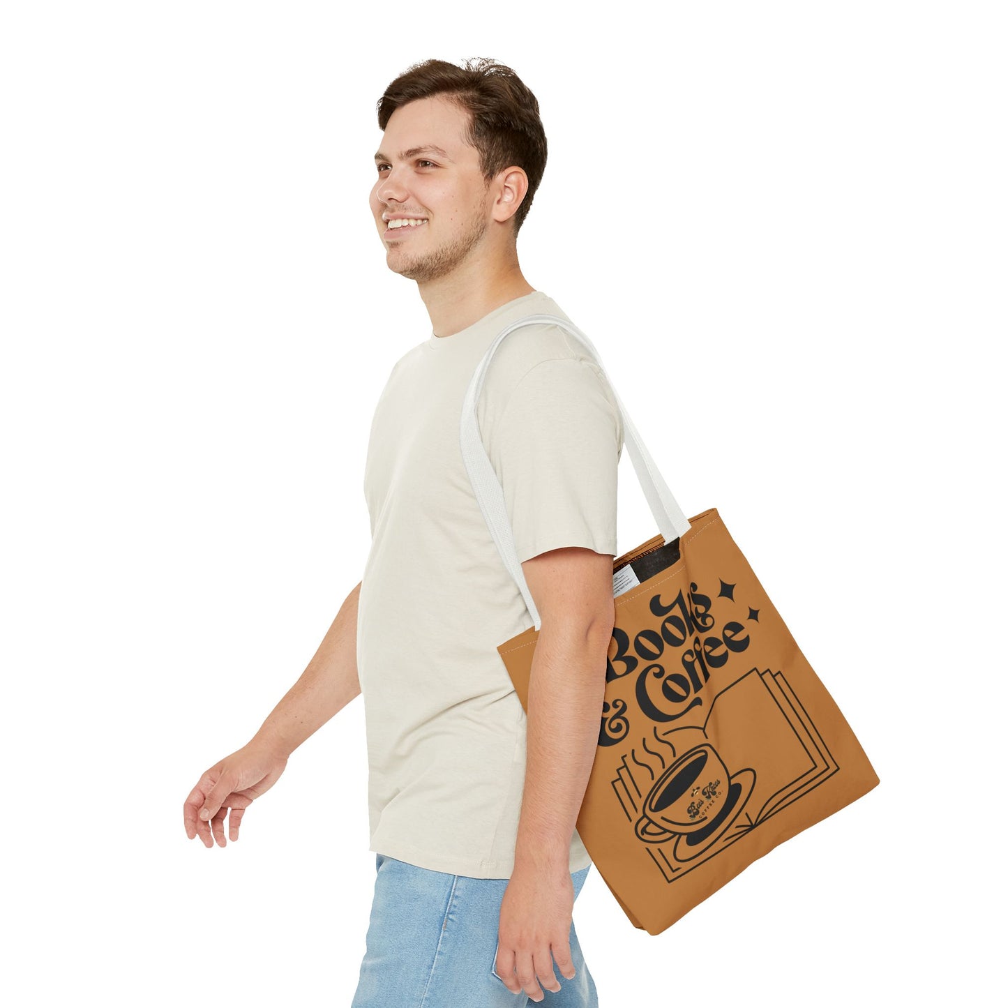 Bee's Knees/Coffee & Books Tote Bag (AOP)