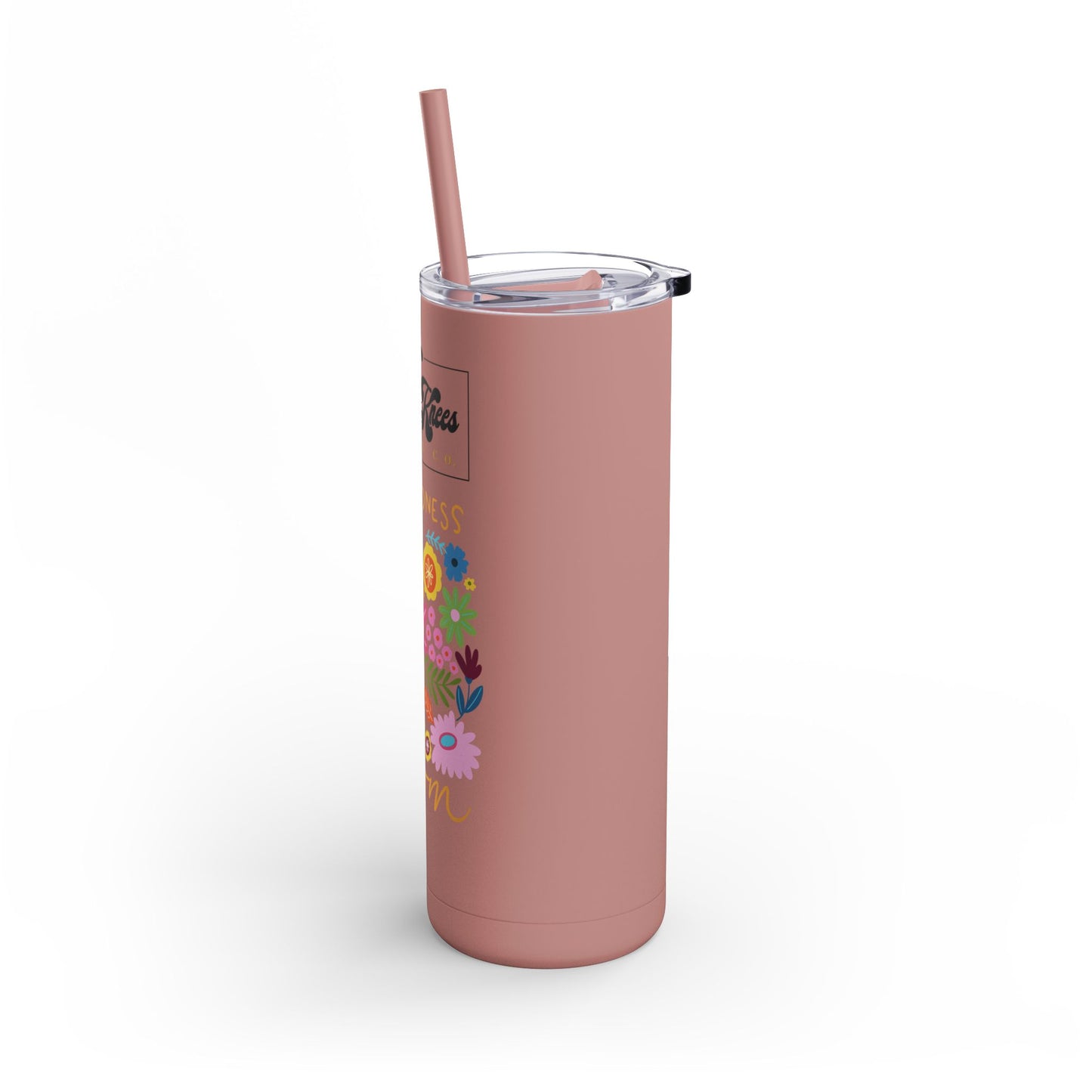 Bee's Knees Logo 20oz Floral Tumbler - "Let Kindness Bloom" - Eco-Friendly Travel Mug