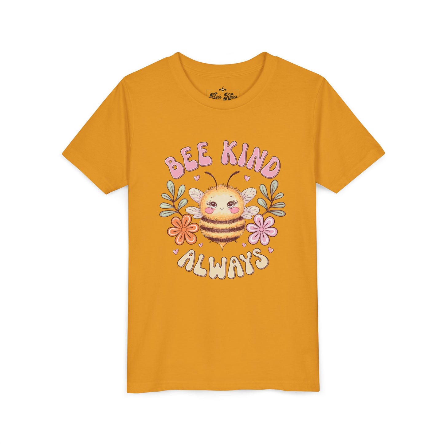 Bee Kind Always Youth Short Sleeve Tee - Positive Vibe Kids T-Shirt