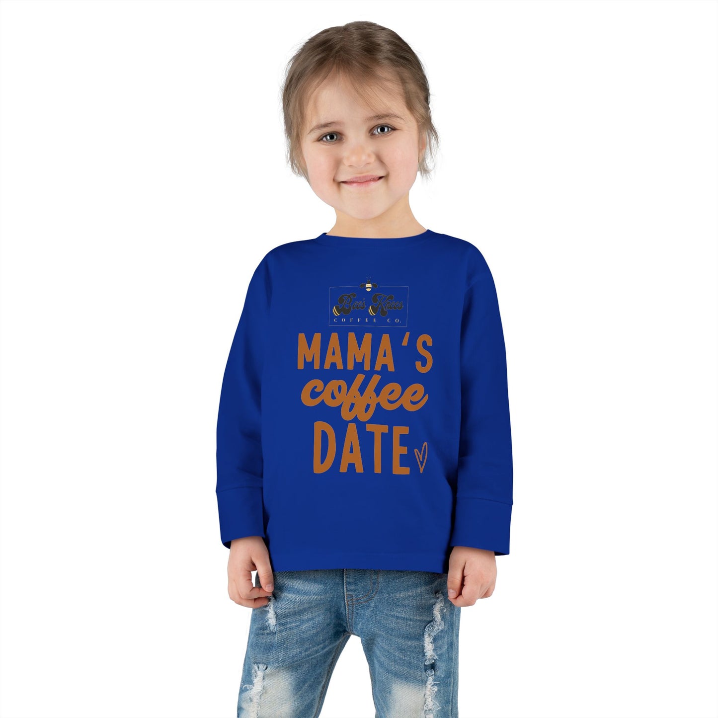 Mama's Bee's Knees Coffee Date Toddler Long Sleeve Tee