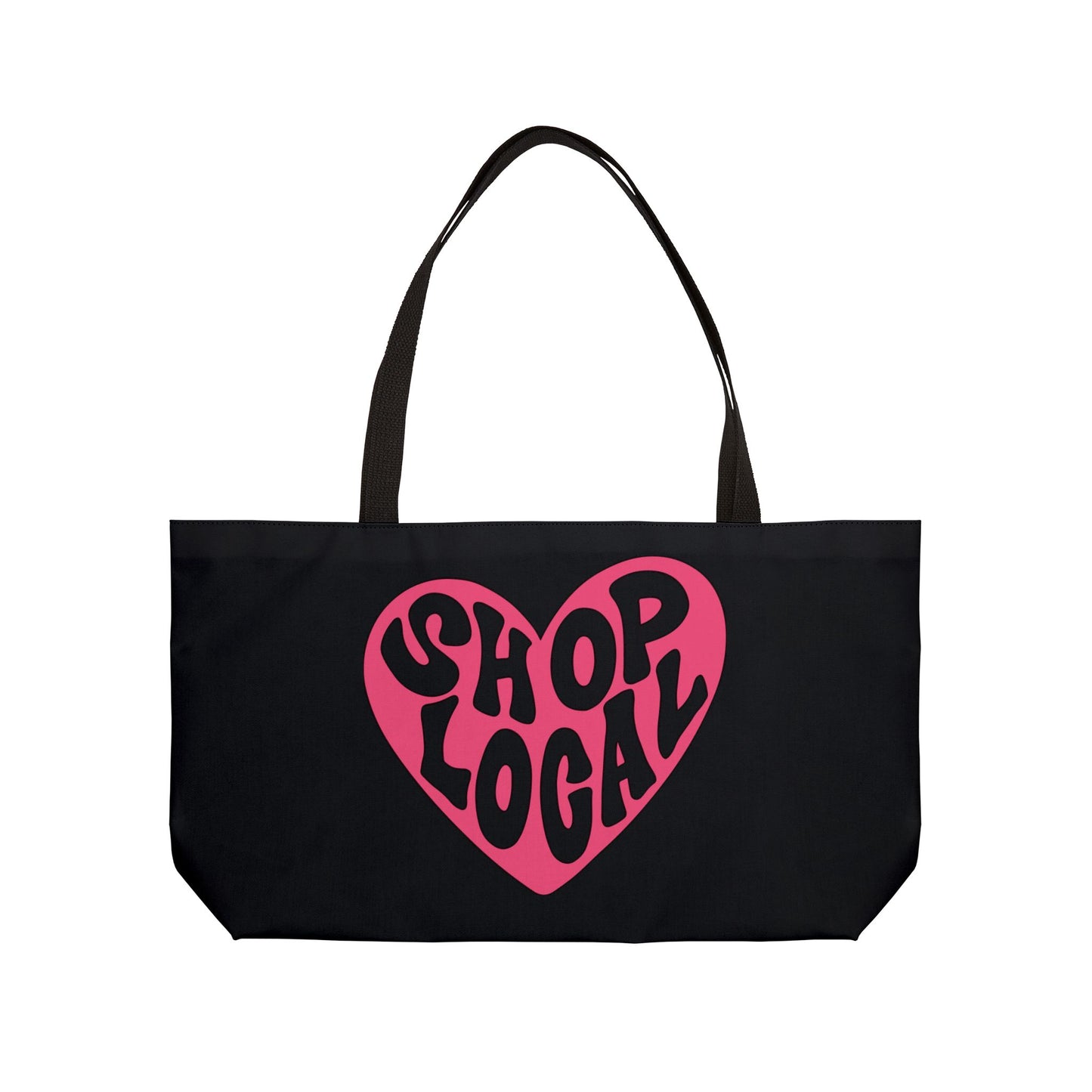 Shop Local Heart Weekender Tote Bag - Eco-Friendly Travel Bag for Shoppers & Adventurers