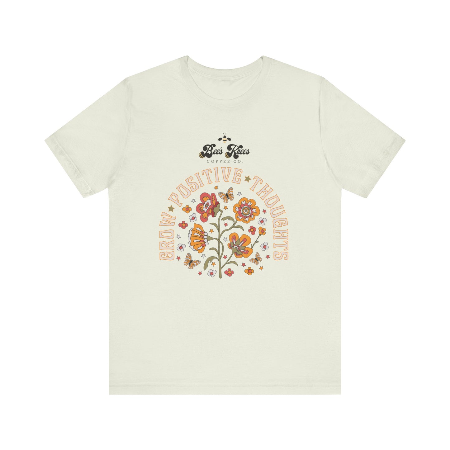 Bee's Knees Positive Thoughts Tee - Unisex Short Sleeve T-Shirt for Mindfulness and Inspiration
