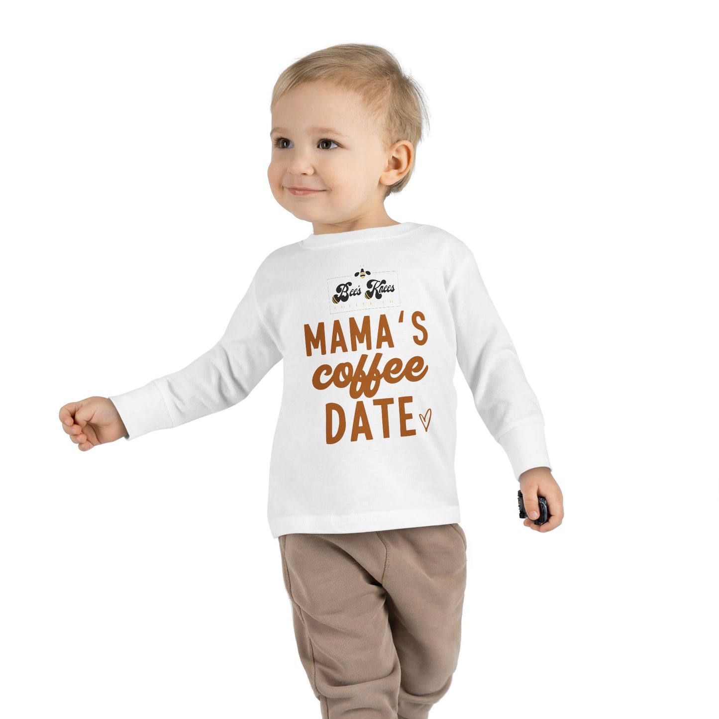 Mama's Bee's Knees Coffee Date Toddler Long Sleeve Tee