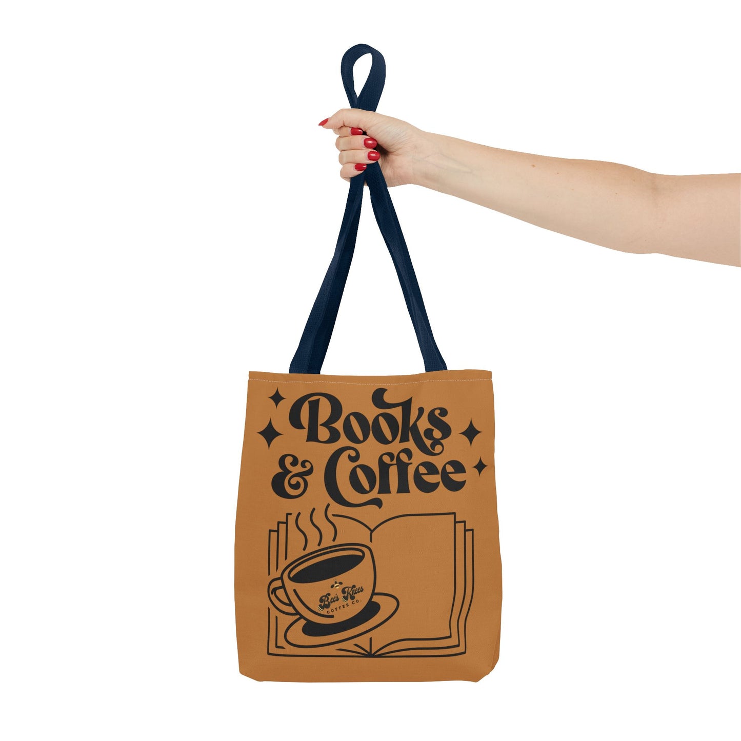 Bee's Knees/Coffee & Books Tote Bag (AOP)
