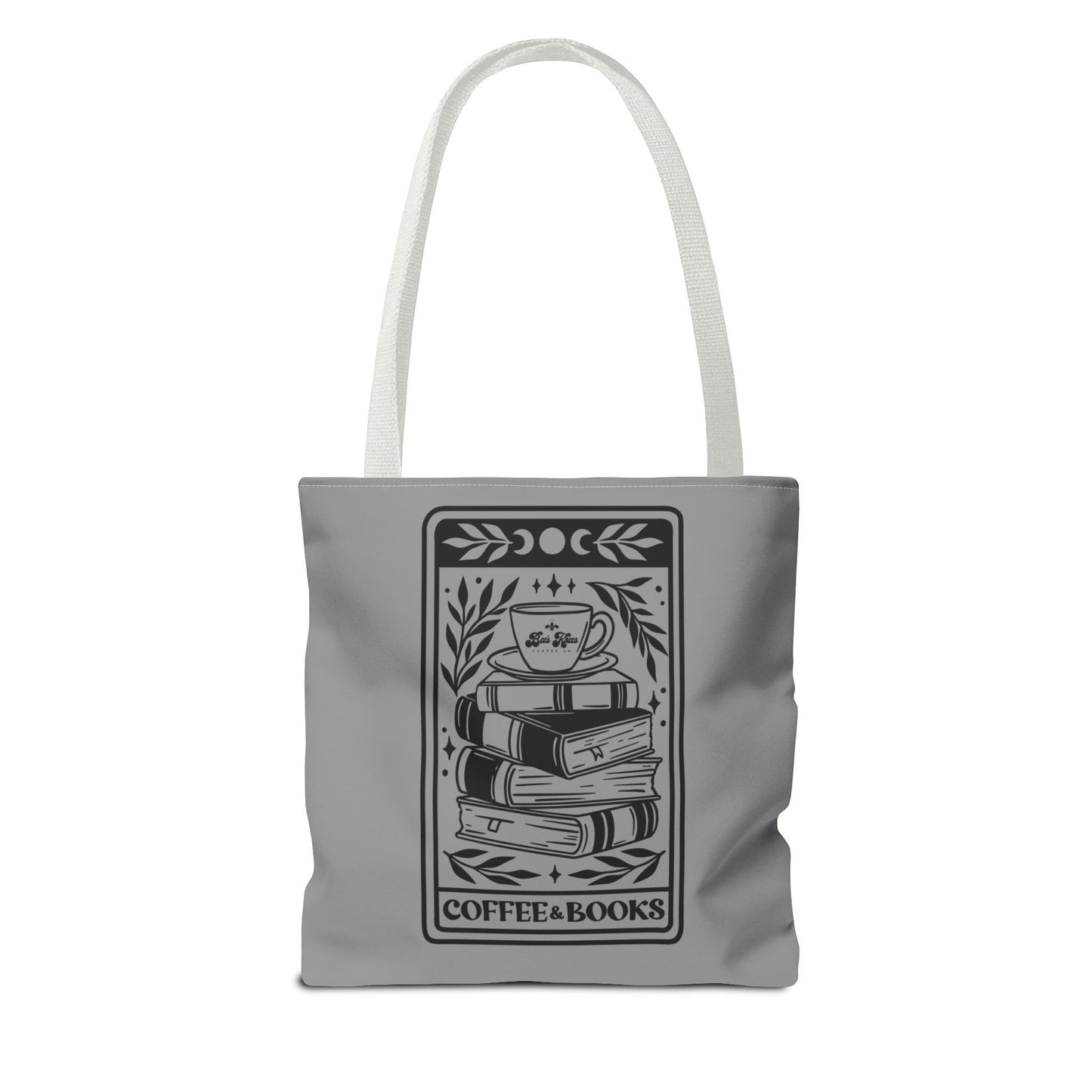 Bee's Knees Coffee & Books Tote Bag (AOP)