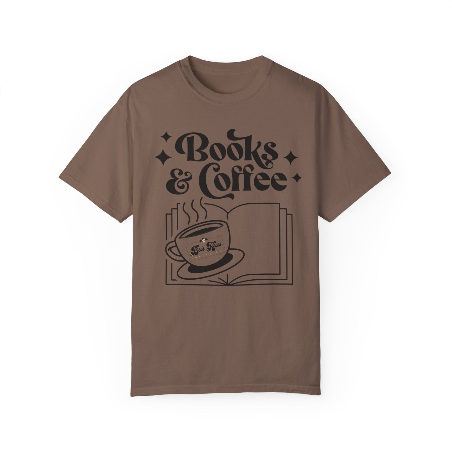 Books & Coffee Unisex Garment-Dyed T-shirt