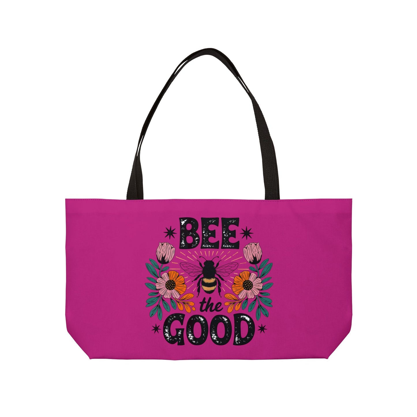Bee's Knees Floral Weekender Tote Bag - Vibrant Travel Bag for Coffee Lovers