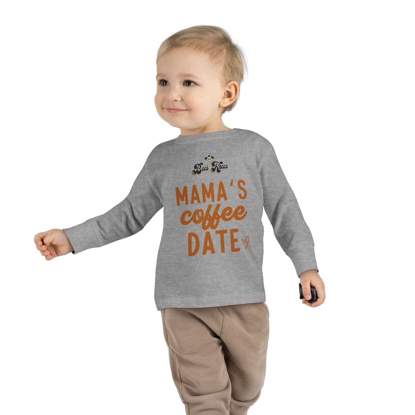 Mama's Bee's Knees Coffee Date Toddler Long Sleeve Tee