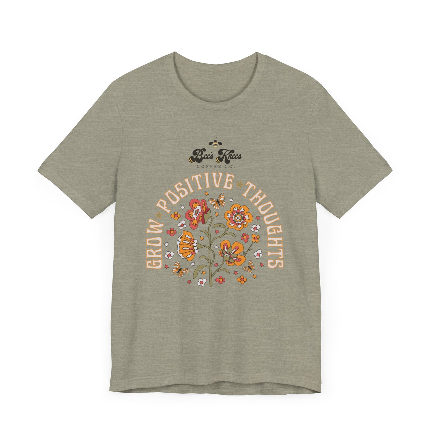 Bee's Knees Positive Thoughts Tee - Unisex Short Sleeve T-Shirt for Mindfulness and Inspiration