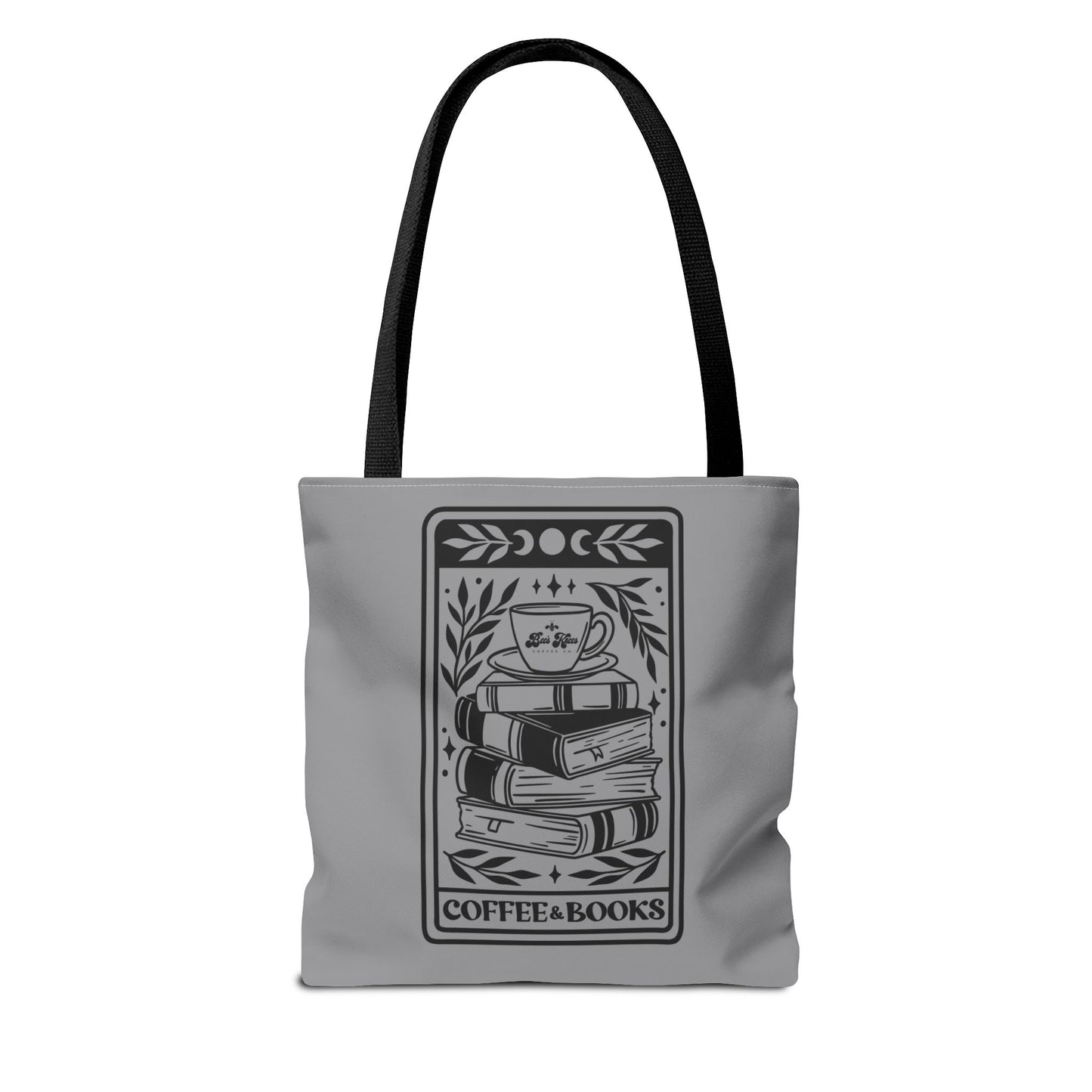 Bee's Knees Coffee & Books Tote Bag (AOP)
